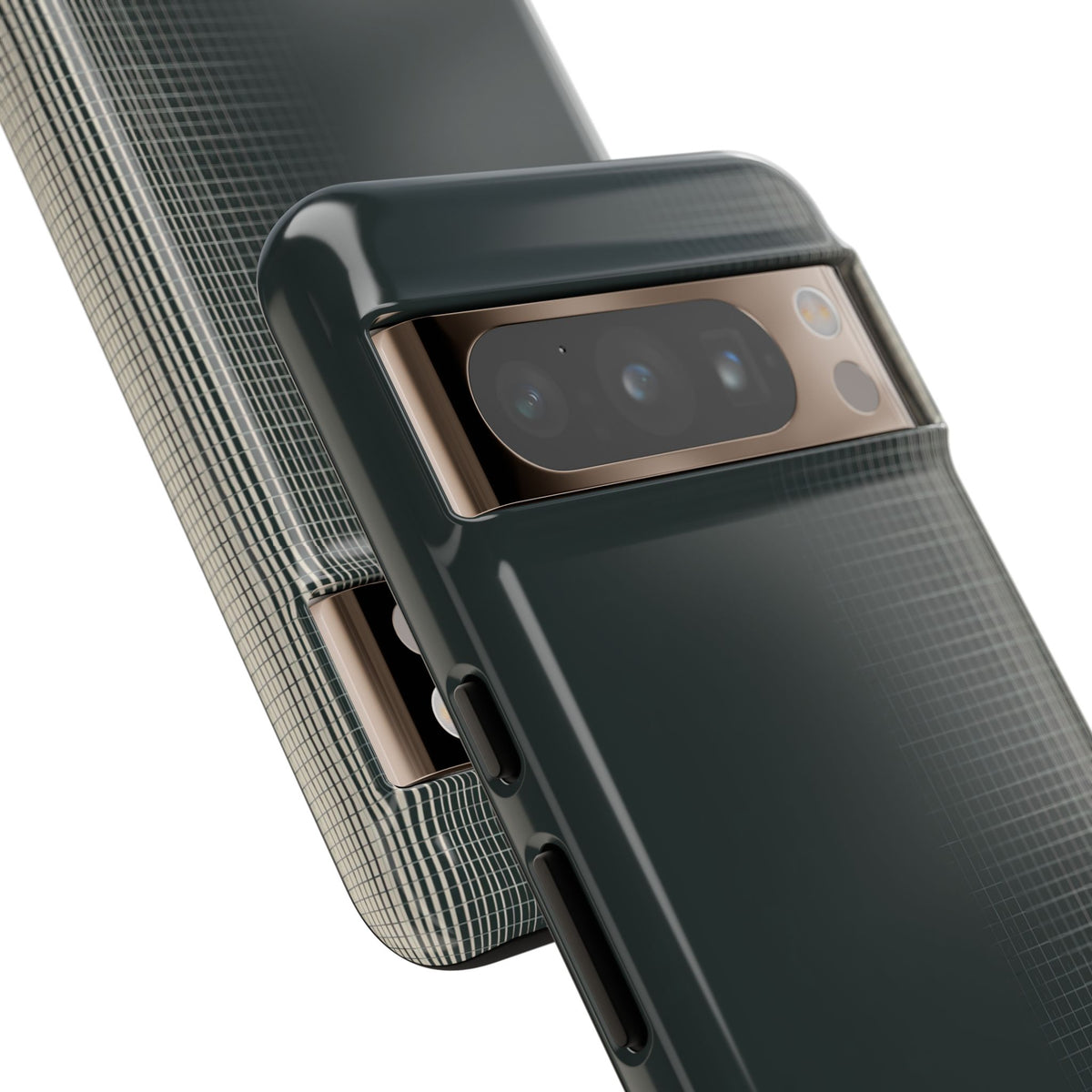 Grey Tough Phone Case for Google Pixel - Charcoal Tech Grid