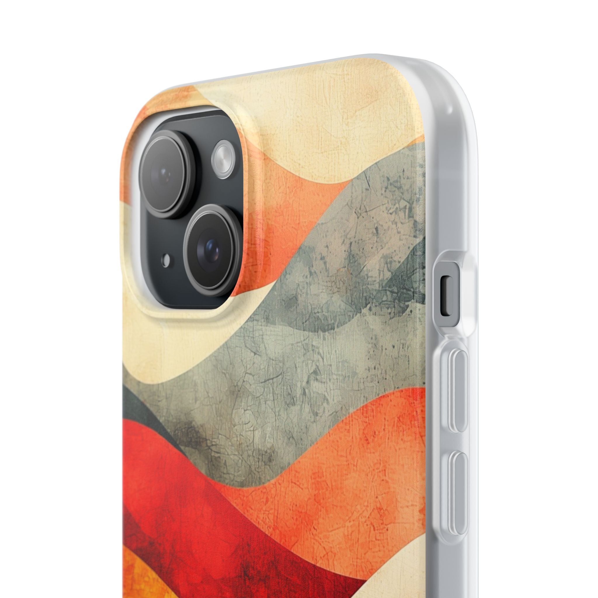 Cracked Wave Sunset iPhone 15 Case - Soft
