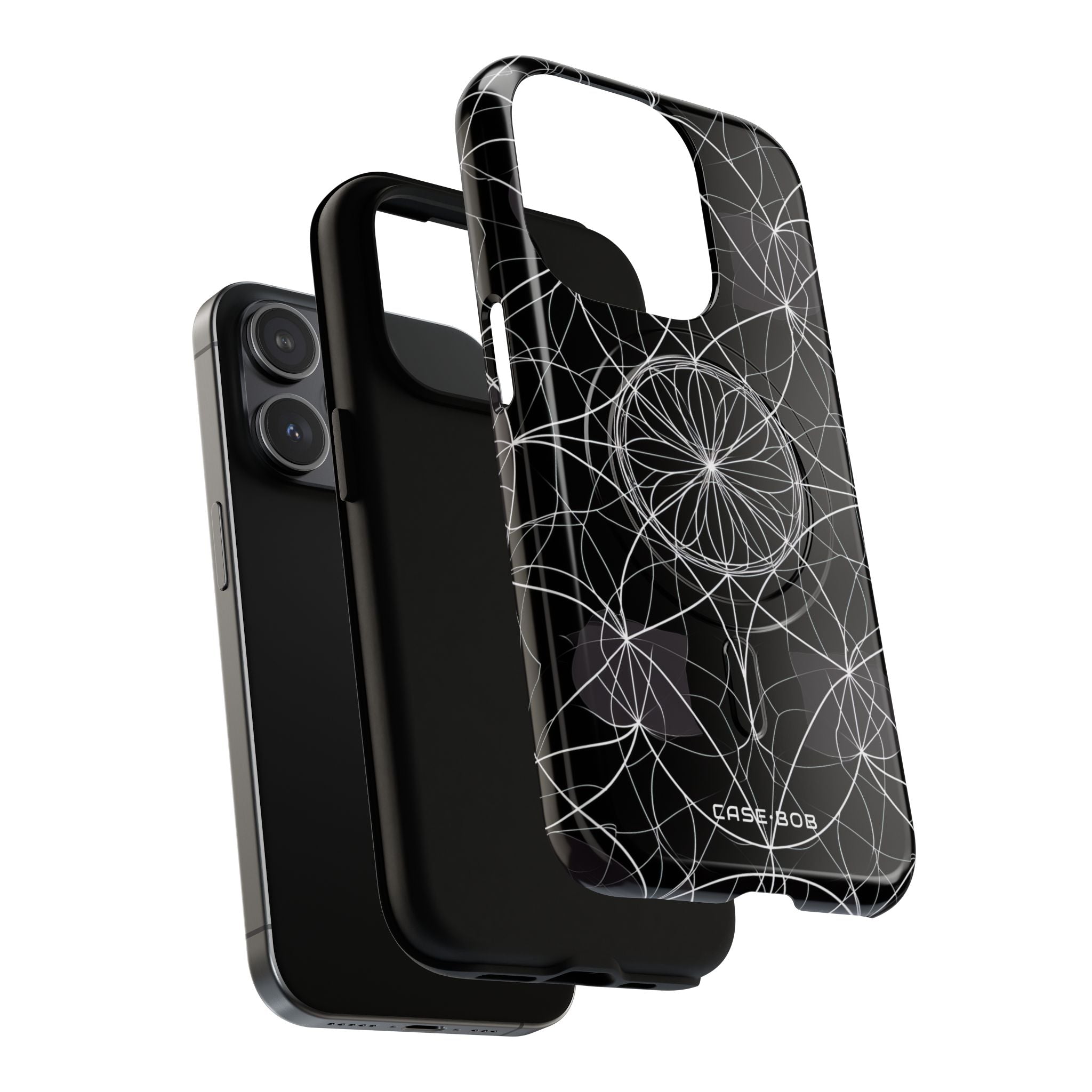 Strahlender Blütenblatt-Orbit iPhone 15 Pro Case - Tough+
