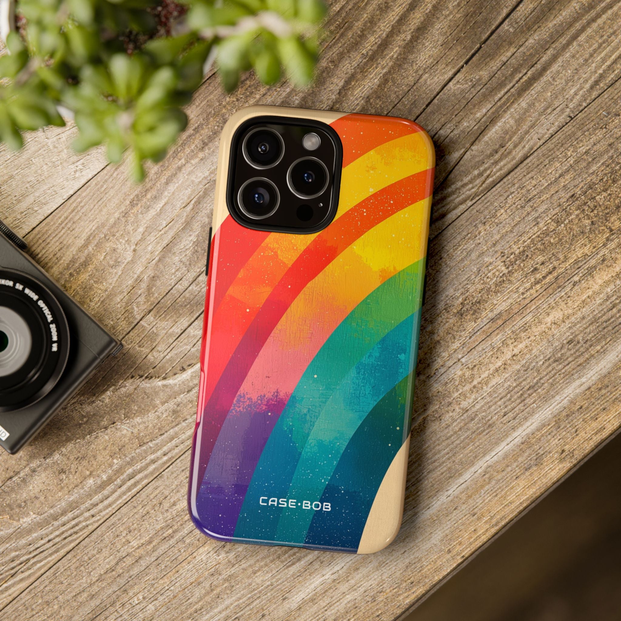 Texturerat Rainbow Arc iPhone 16 Pro Max Skal - Tough