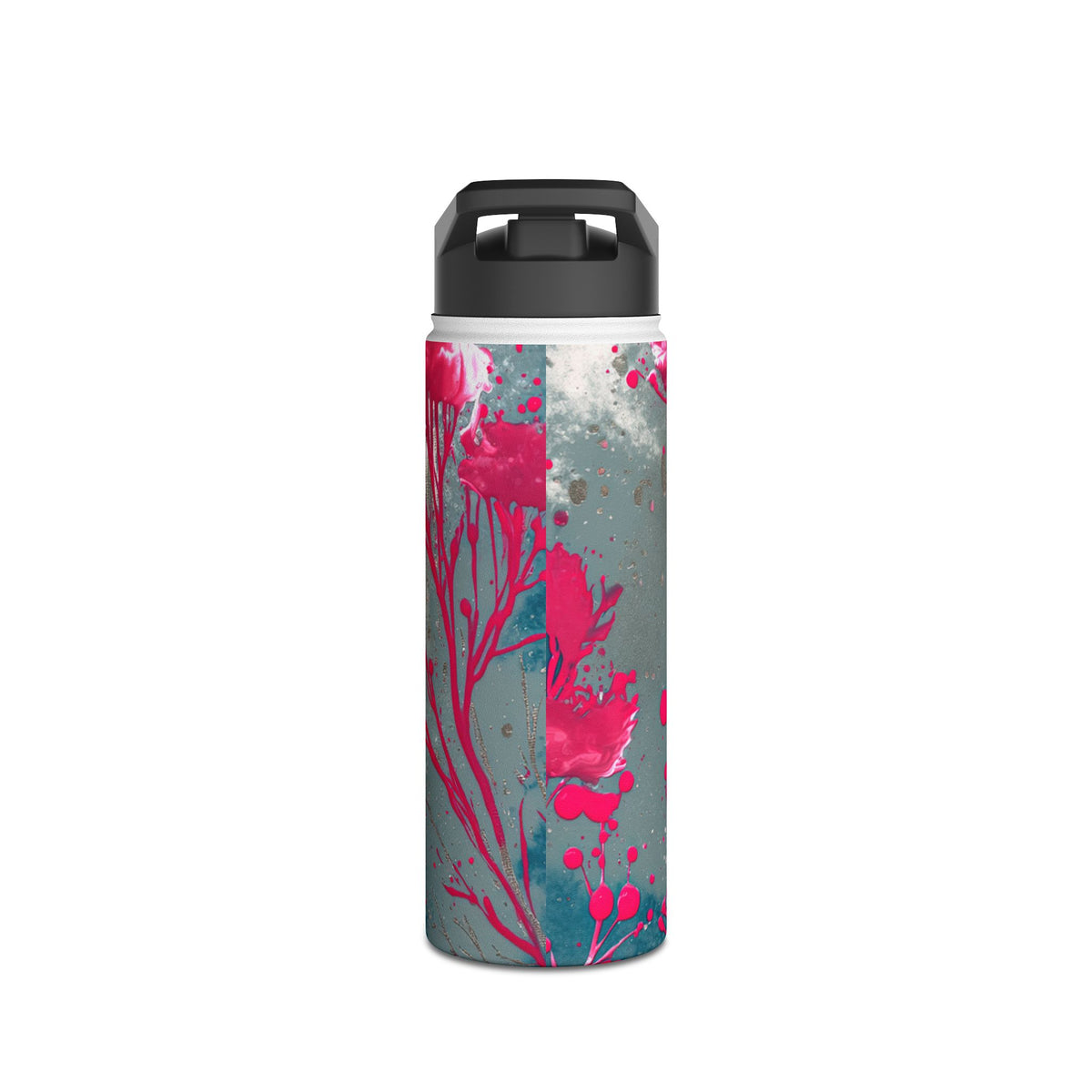 Cyber Blossom · Insulated Water Bottle · Teal