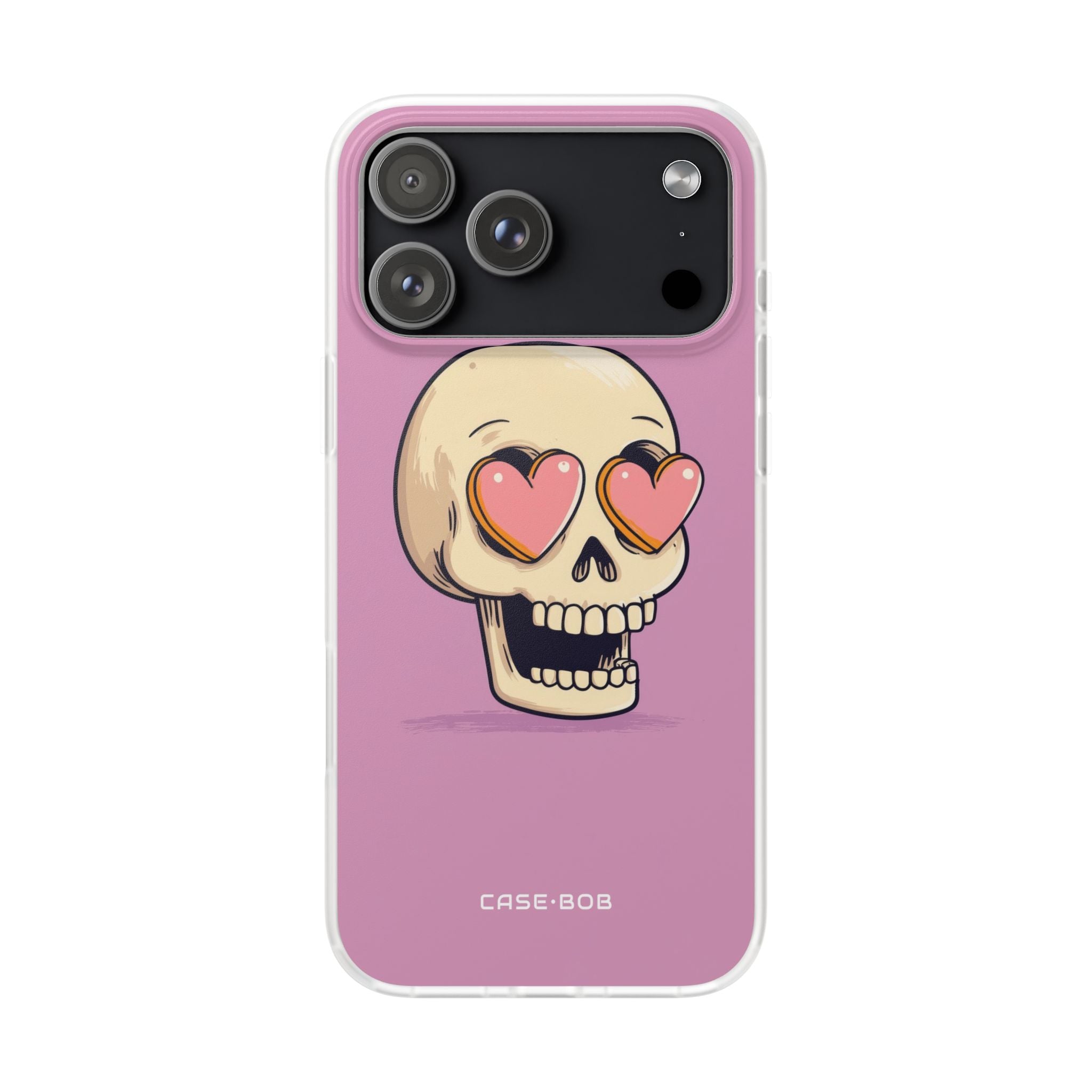 Heart Eyed Skull iPhone 17 Pro Max Case - Soft - CASE•BOB