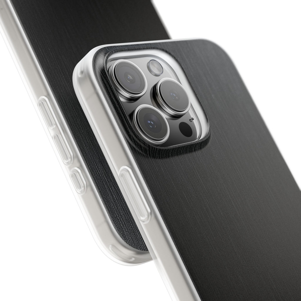 Black Lite Phone Case for iPhone - Brushed Obsidian Slate