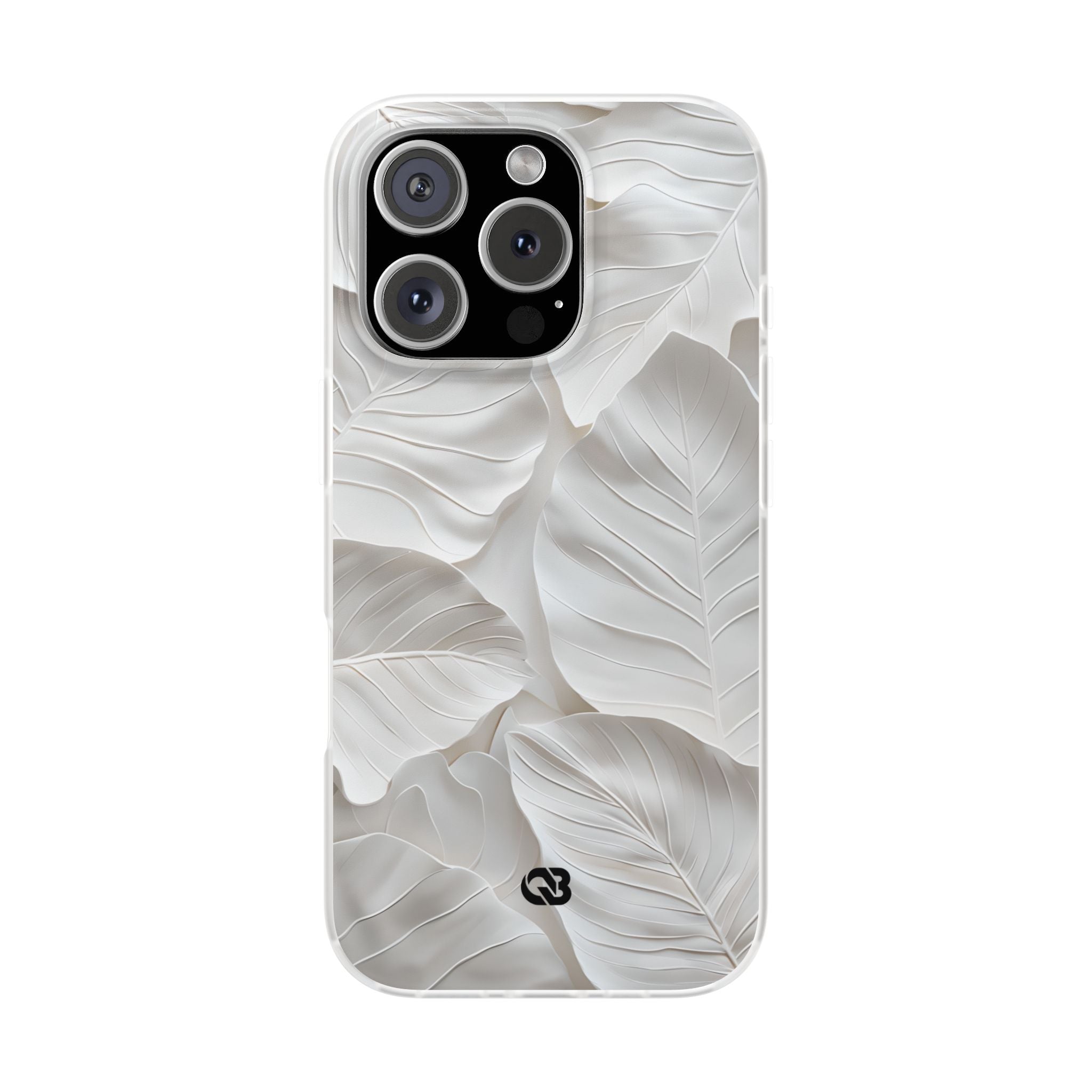 Sculpted Ivory Leaves · Soft Phone Case for iPhone
