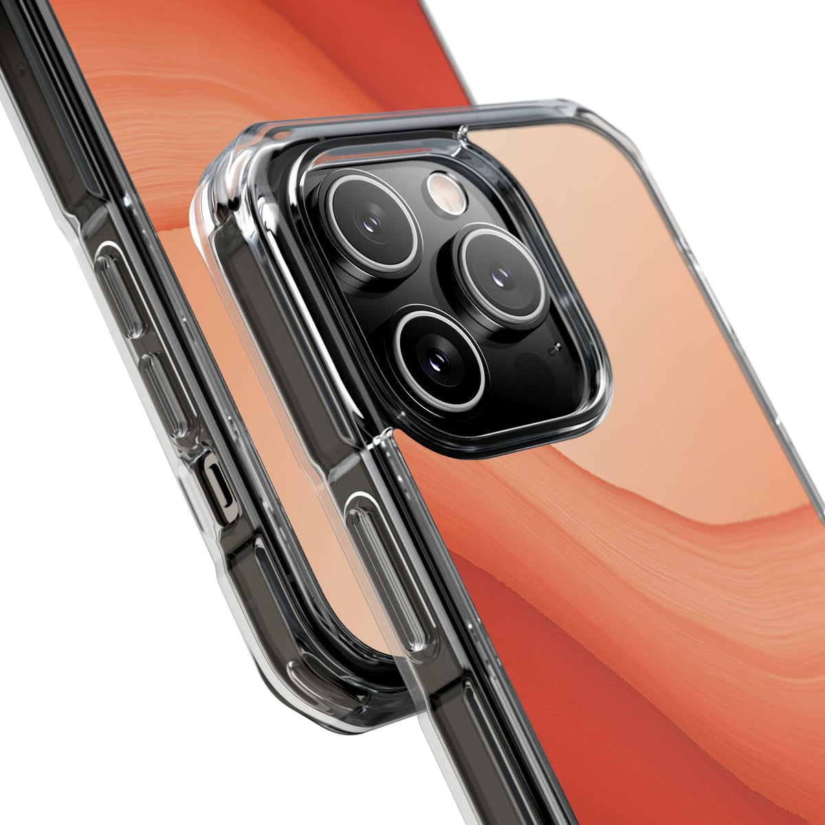 Terracotta Flow · Clear Impact Magnetic Phone Case for iPhone · Orange