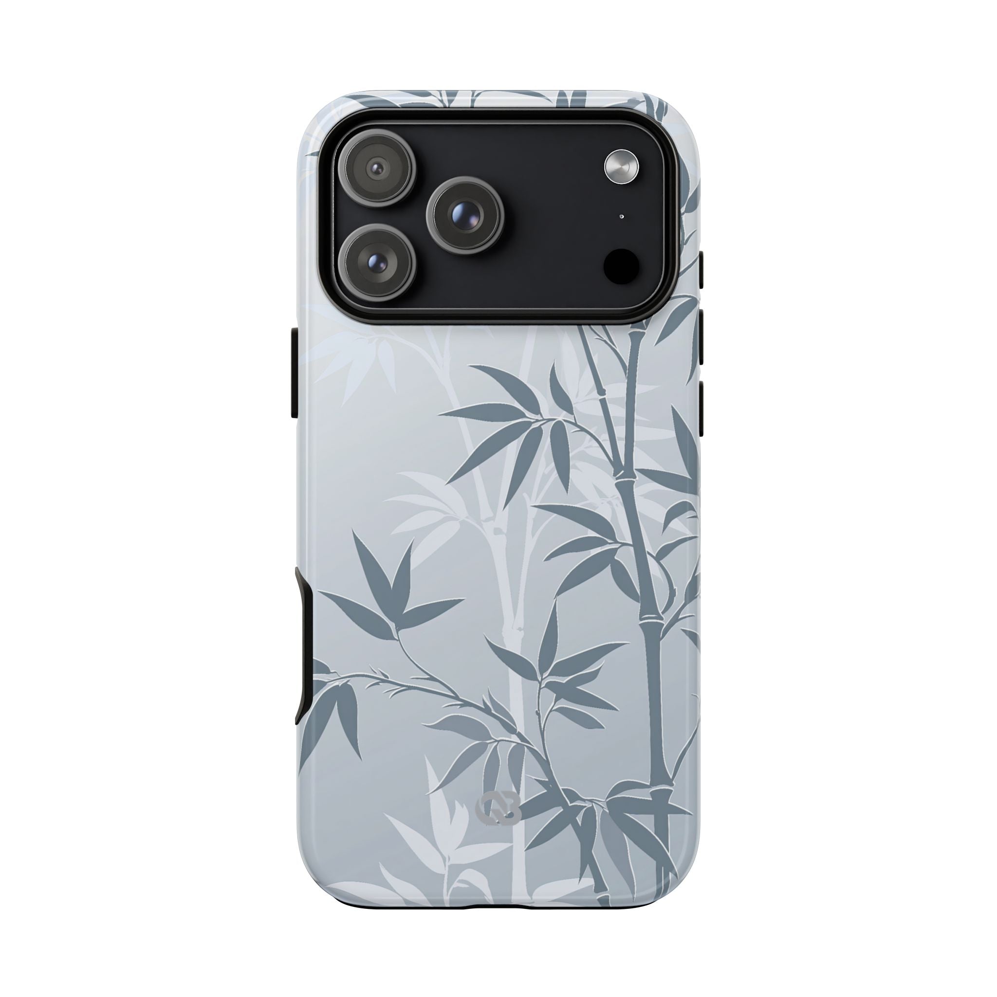 Blue Tough Phone Case for iPhone - Slate Bamboo Shadow