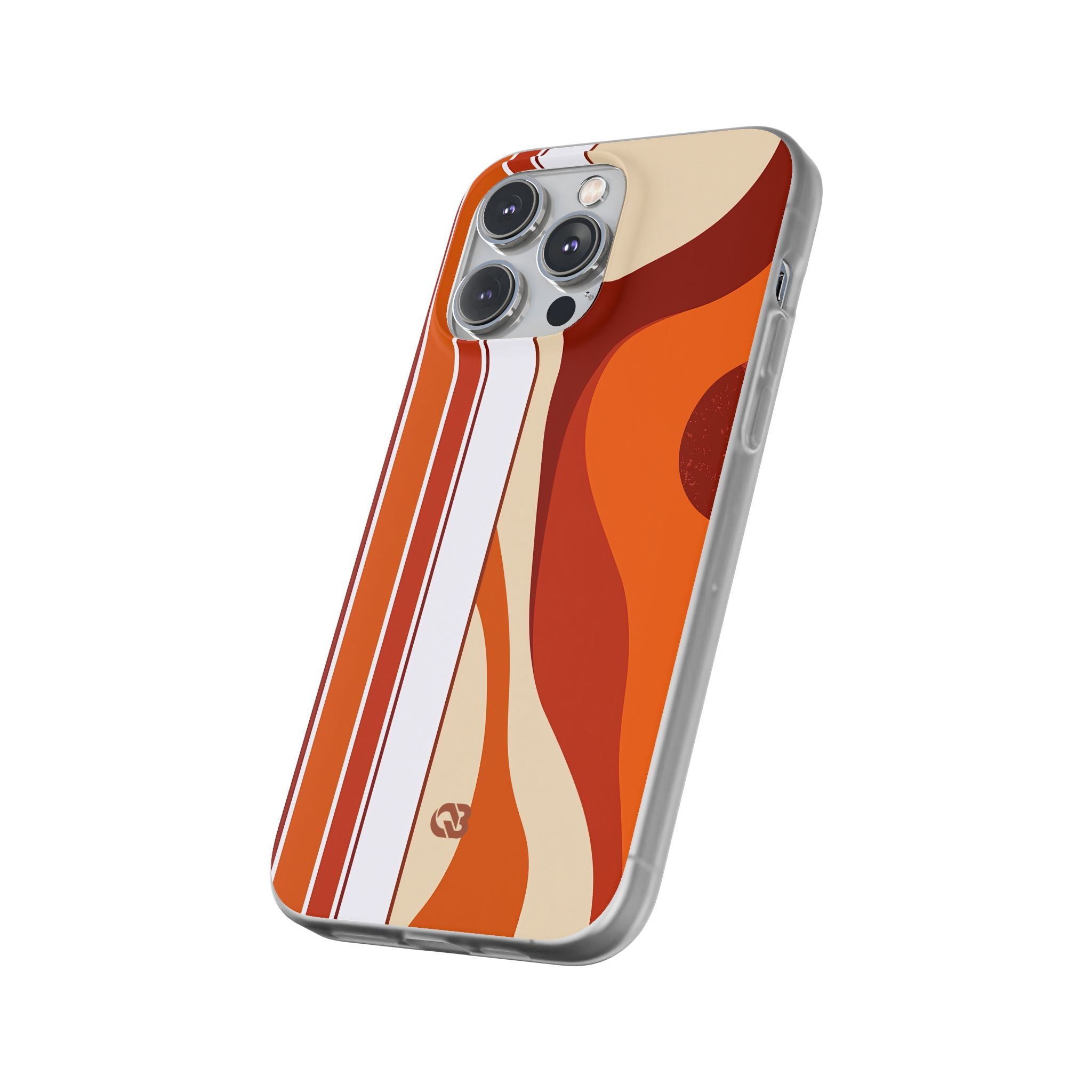 Orange Lite Phone Case for iPhone - Terracotta Metro Line