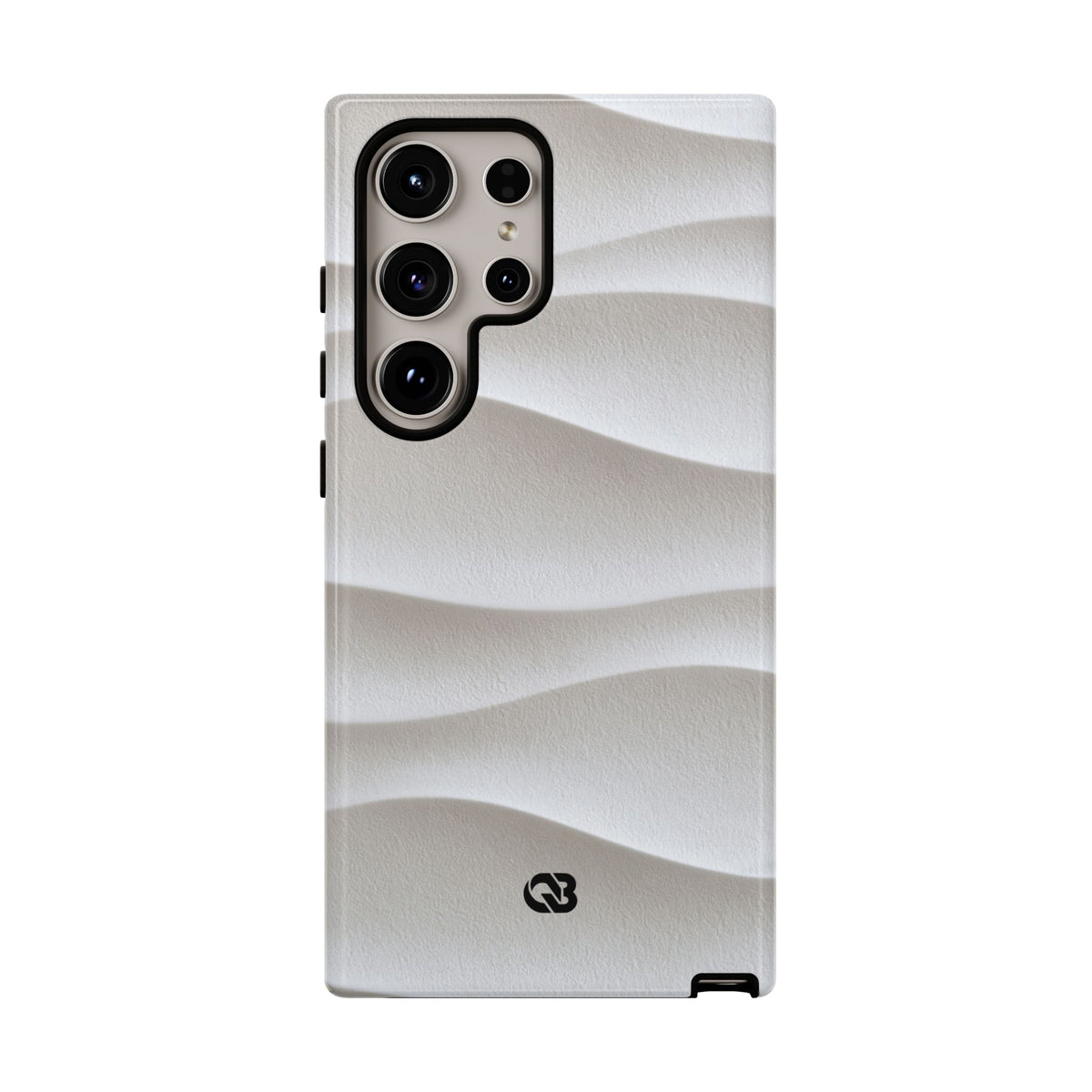 White Tough Phone Case for Samsung - Arctic Flow Ridges