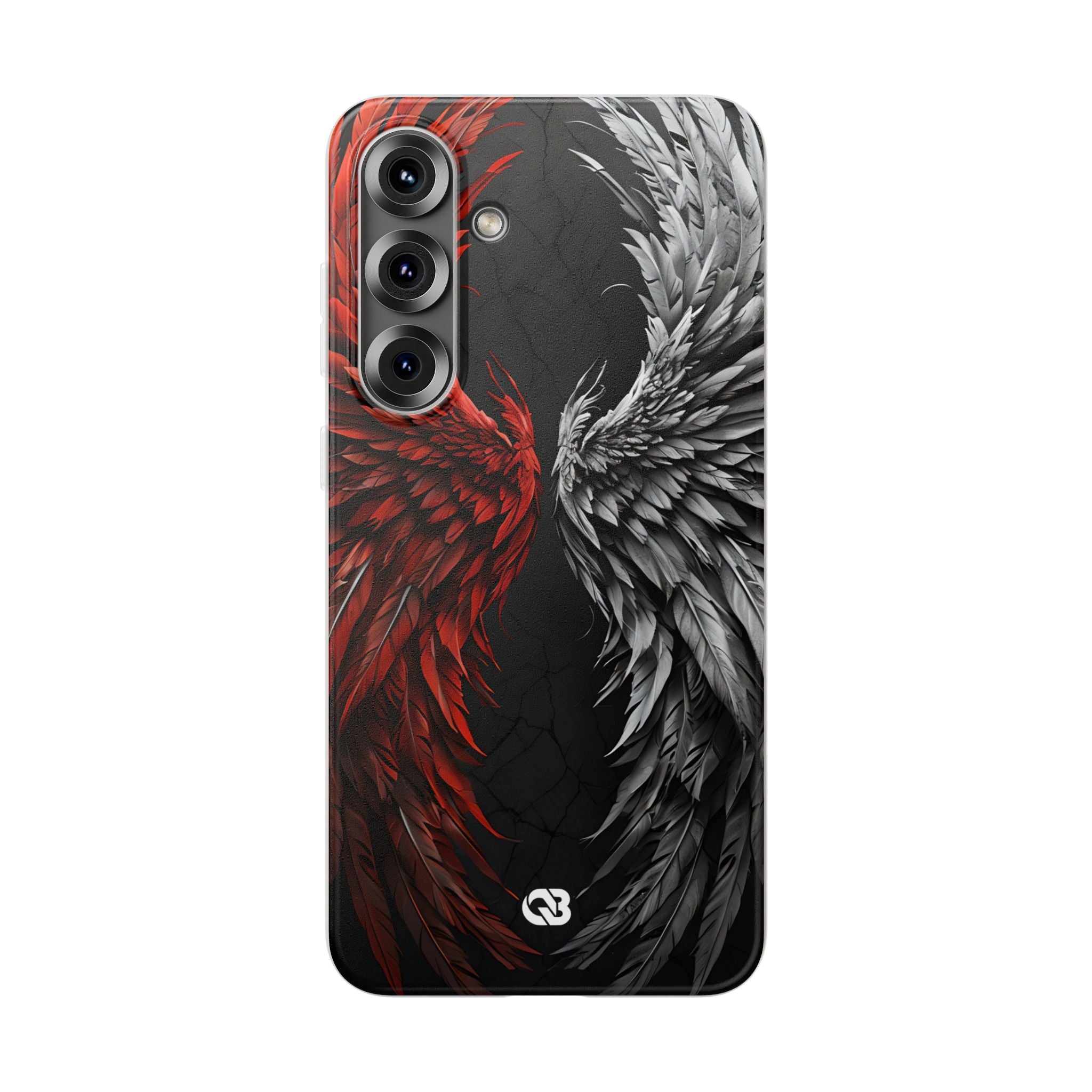 Split Crimson Wing · Soft Phone Case for Samsung
