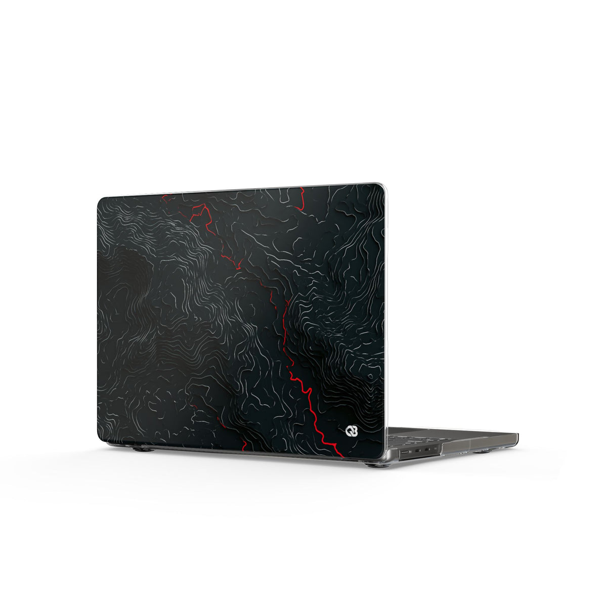 Crimson Rift · Clear Hard Case for MacBook · Black