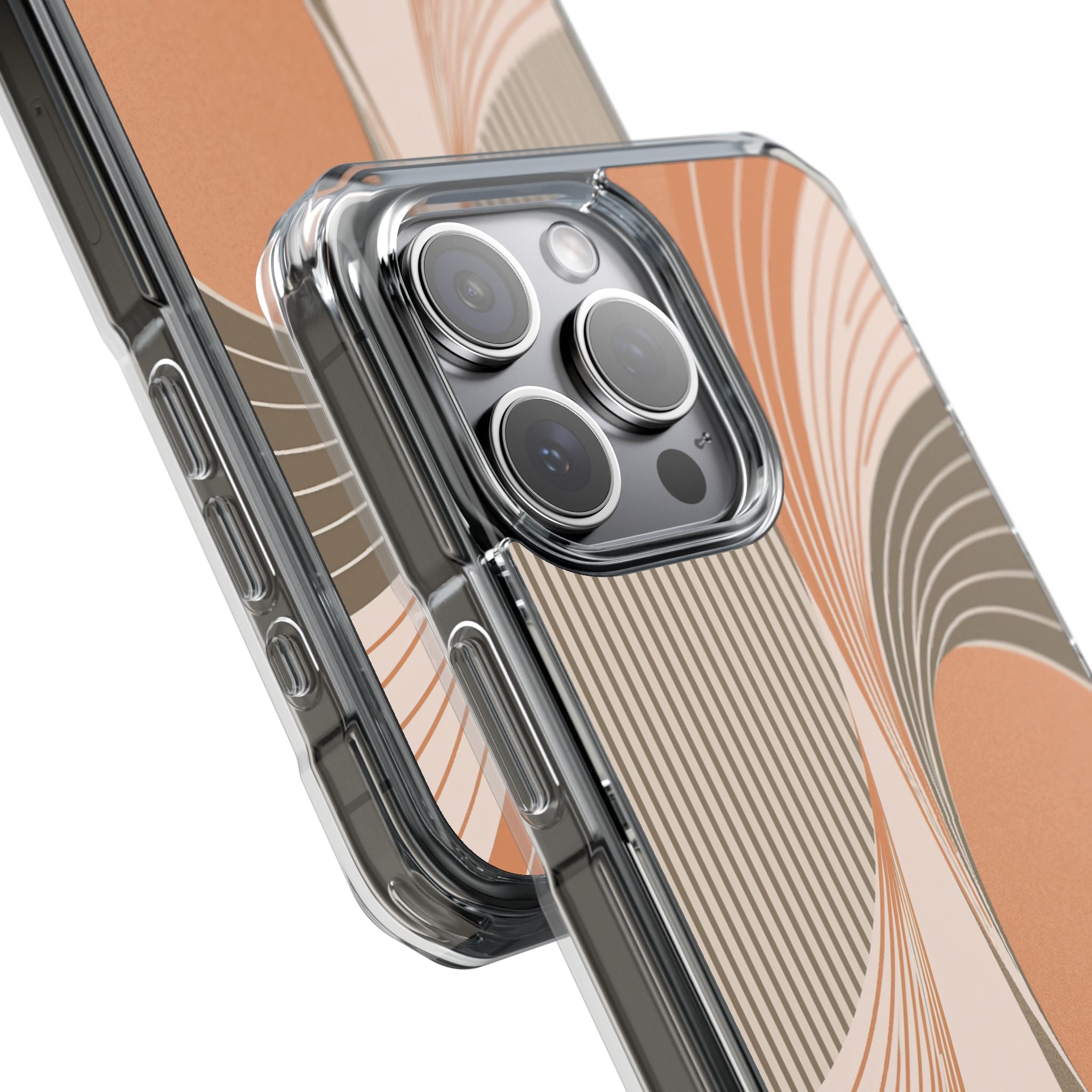 Orange Impact MagSafe Phone Case for iPhone - Desert Arc Horizon