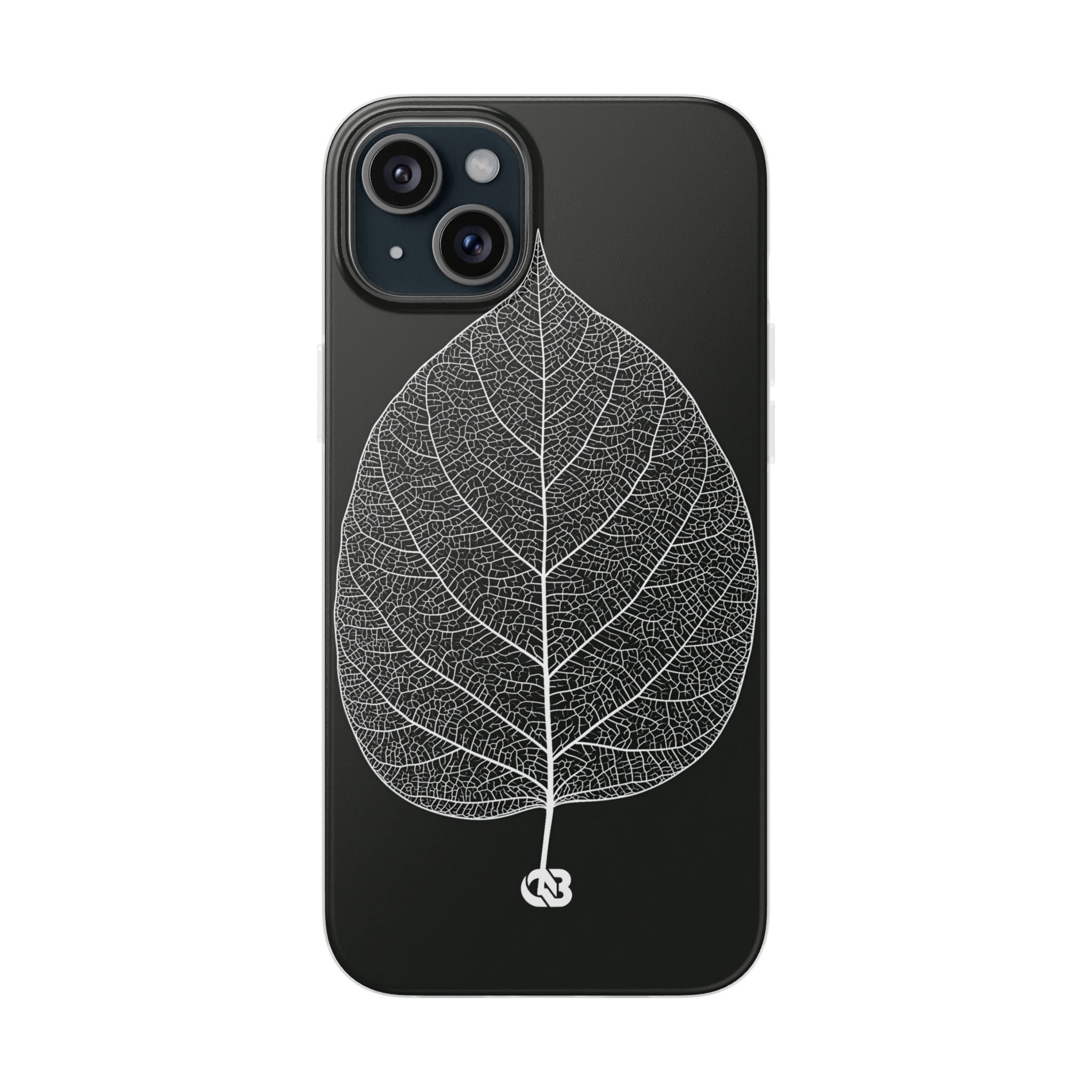 Black Lite Phone Case for iPhone - Bleached Leaf Lattice