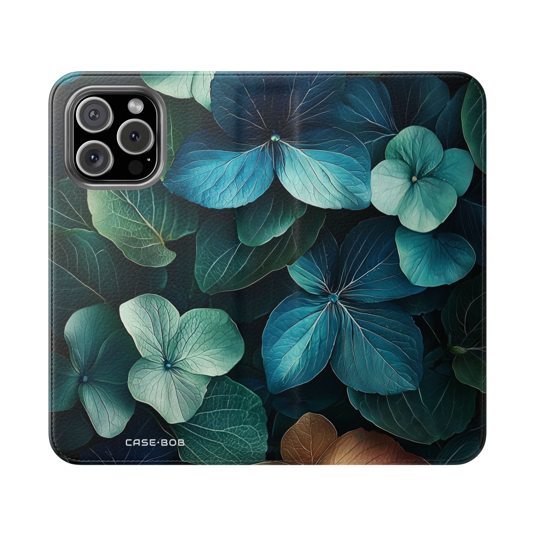 Teal Bloom - iPhone 16 Max Case - Wallet