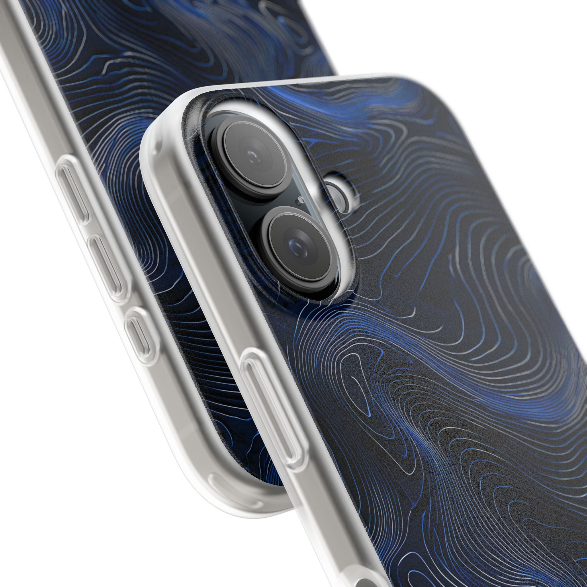 Blue Lite Phone Case for iPhone - Cobalt Contour Ridge