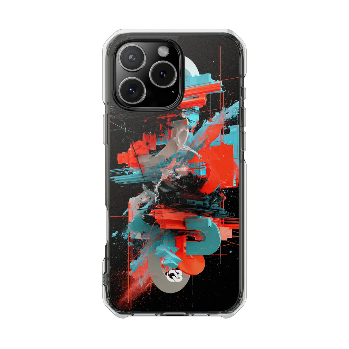 Fragmented Cyber Core · Clear Impact Magnetic Phone Case for iPhone · Black