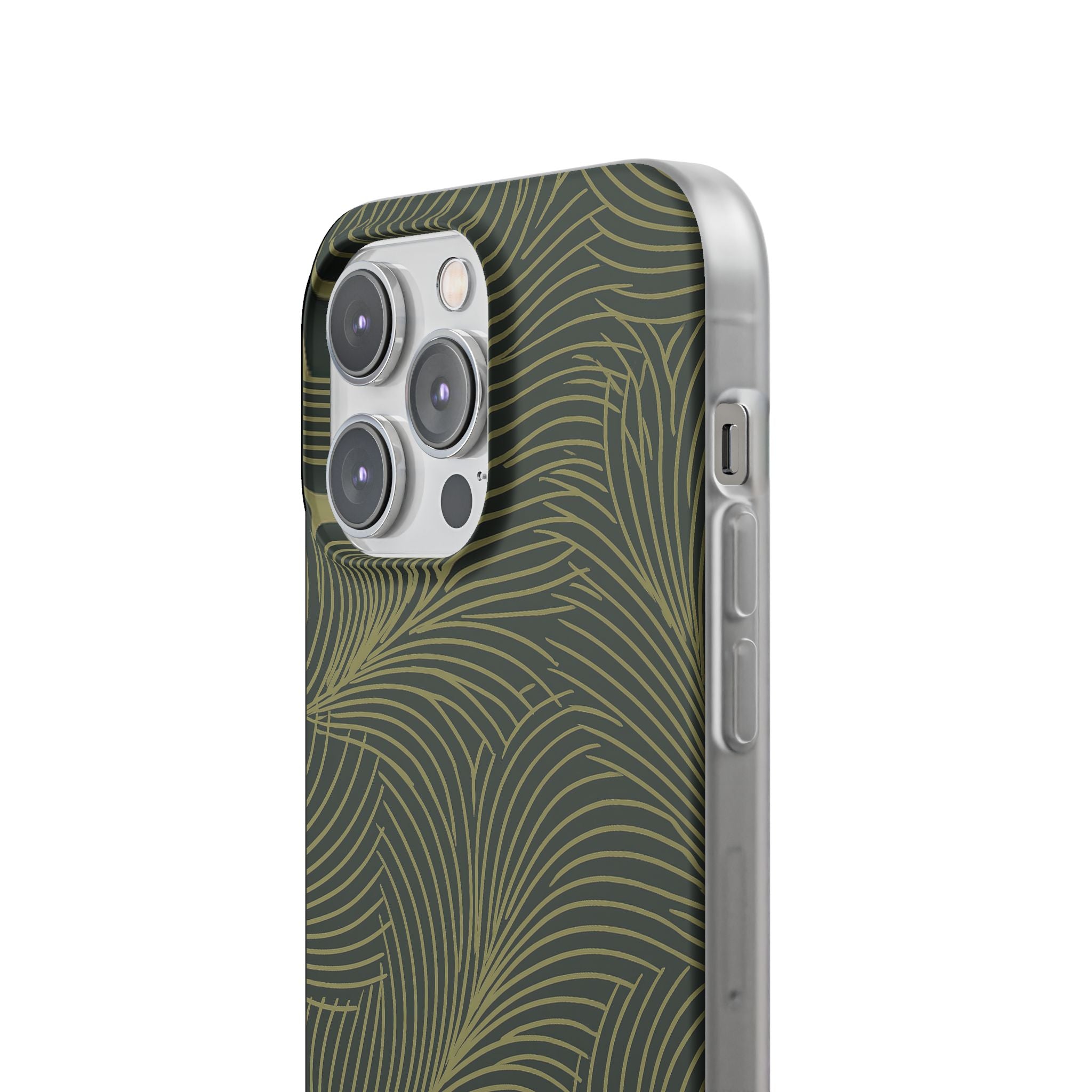 Green Lite Phone Case for iPhone - Dark Olive Plume