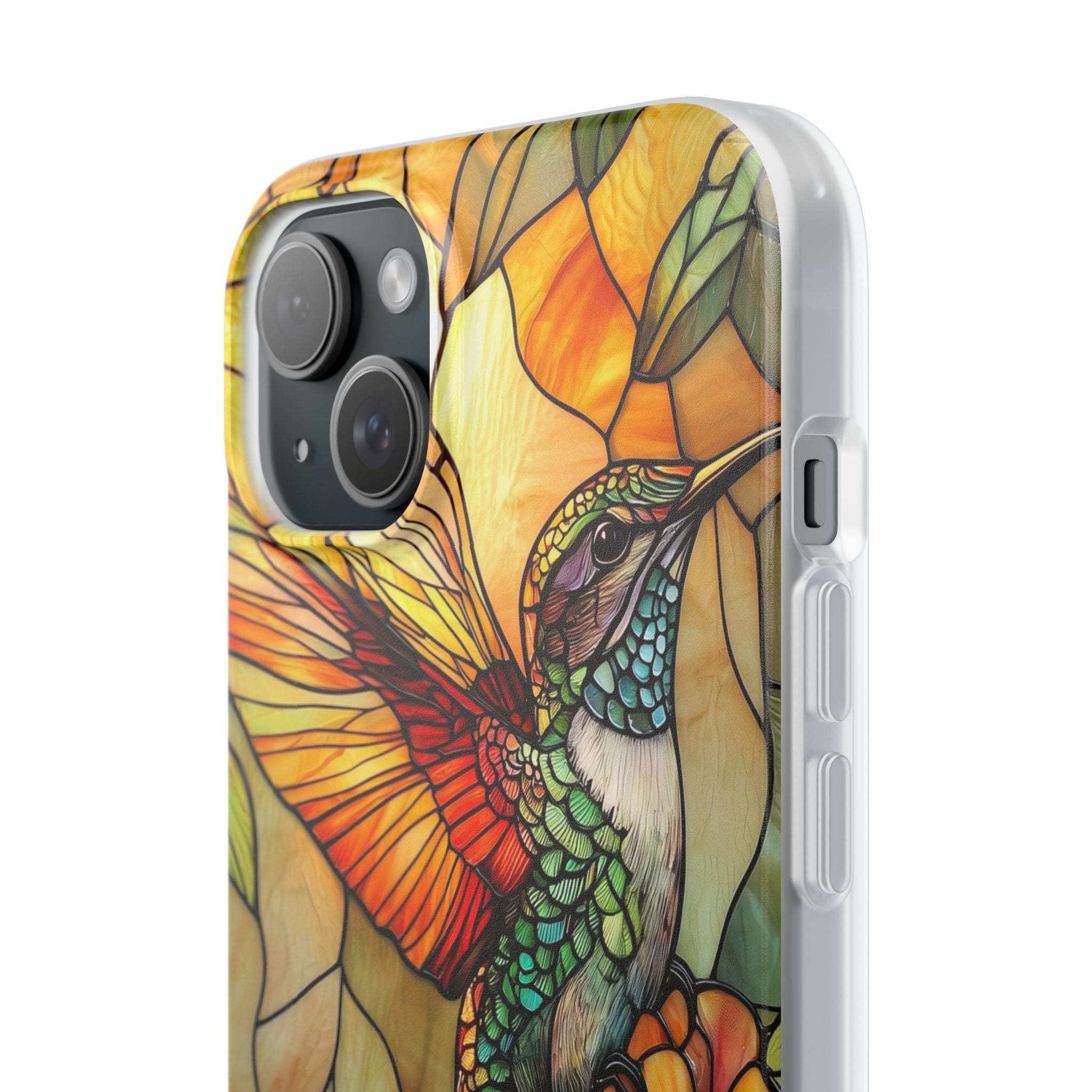 Amber Glass Hummingbird · Soft Phone Case for iPhone