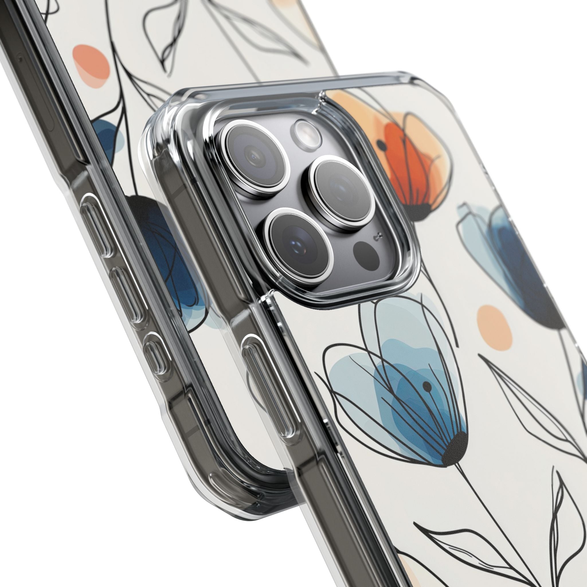 Ink Watercolor Tulips · Impact Hoesje voor iPhone · Magsafe