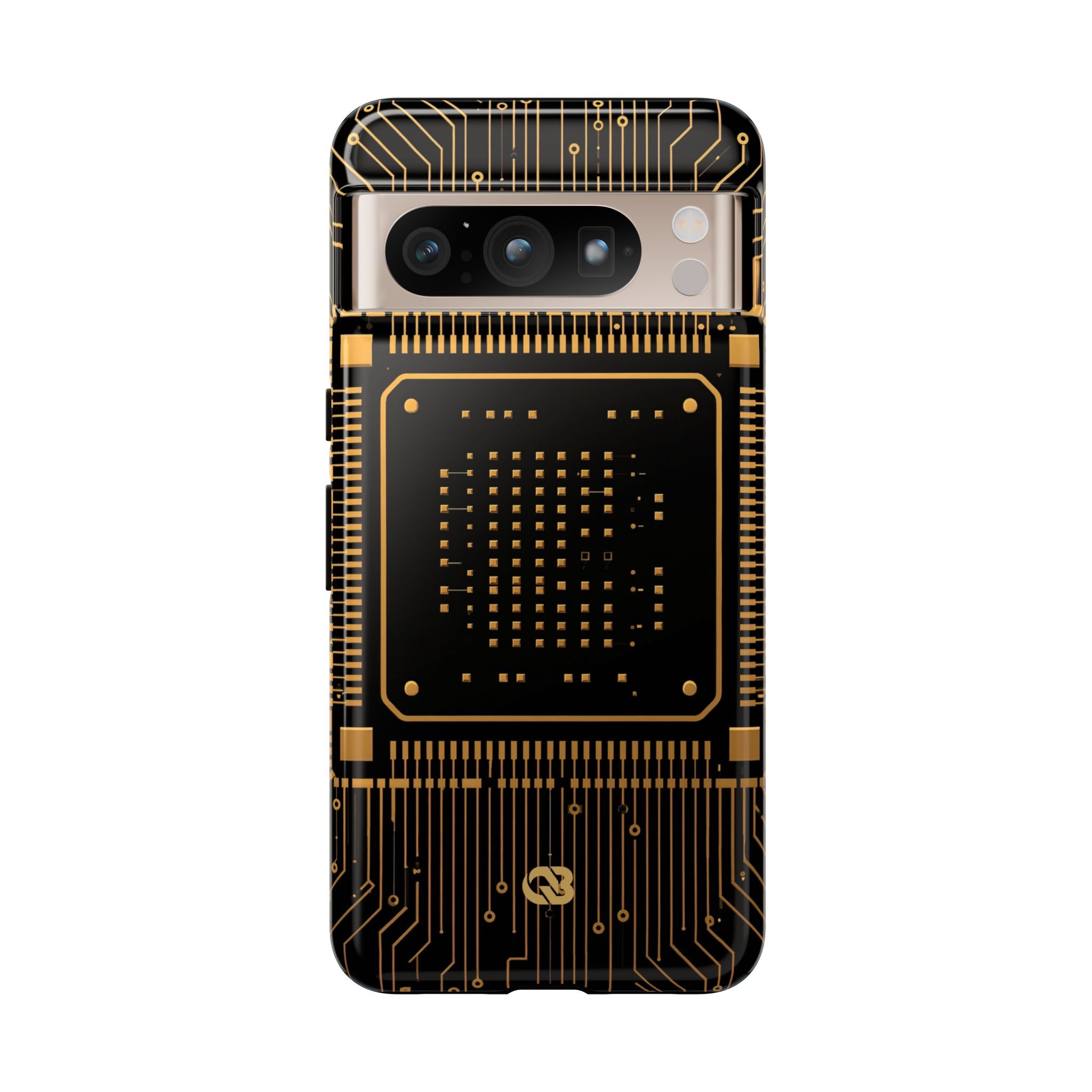 Gold Tough Phone Case for Google Pixel - Cyber Gold Processor