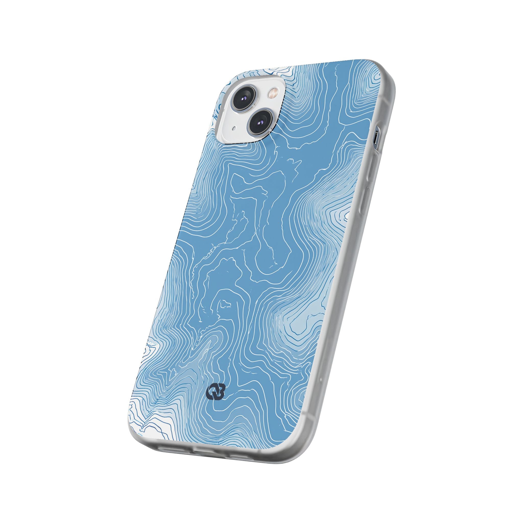 Blue Lite Phone Case for iPhone - Glacial Ridge Topo