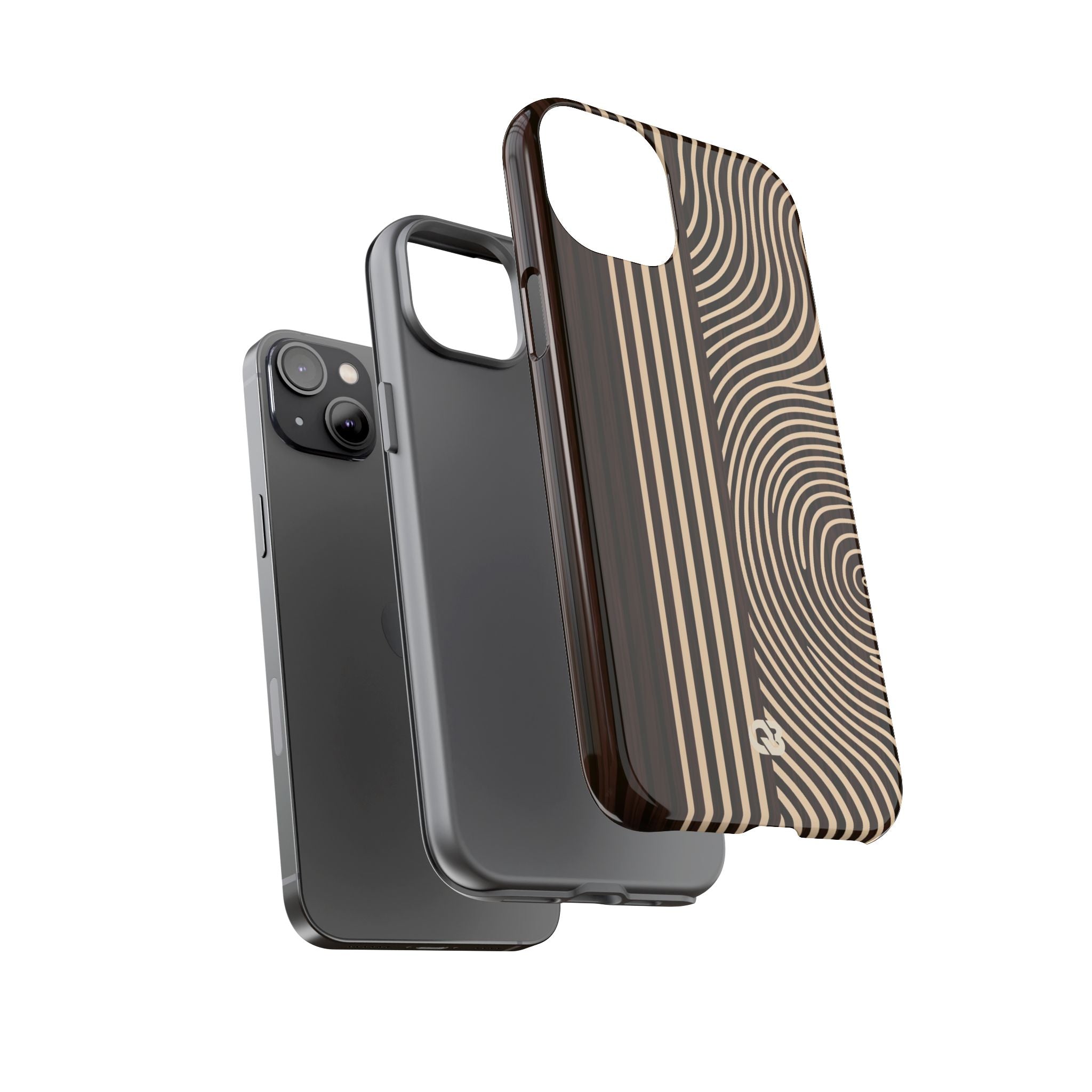 Brown Tough Phone Case for iPhone - Espresso Sand Ridge