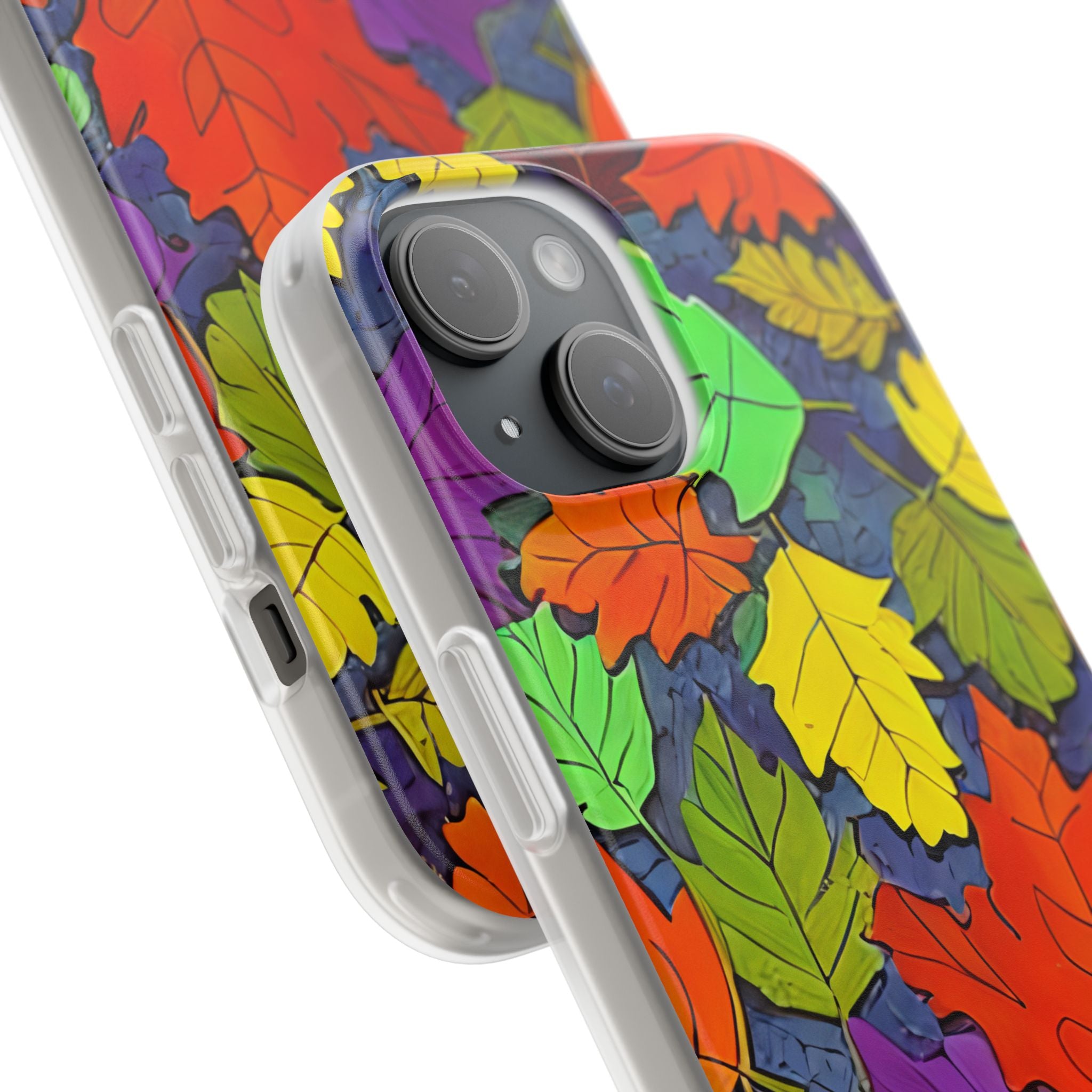 Lebendiger Leafburst iPhone 15 Case - Soft
