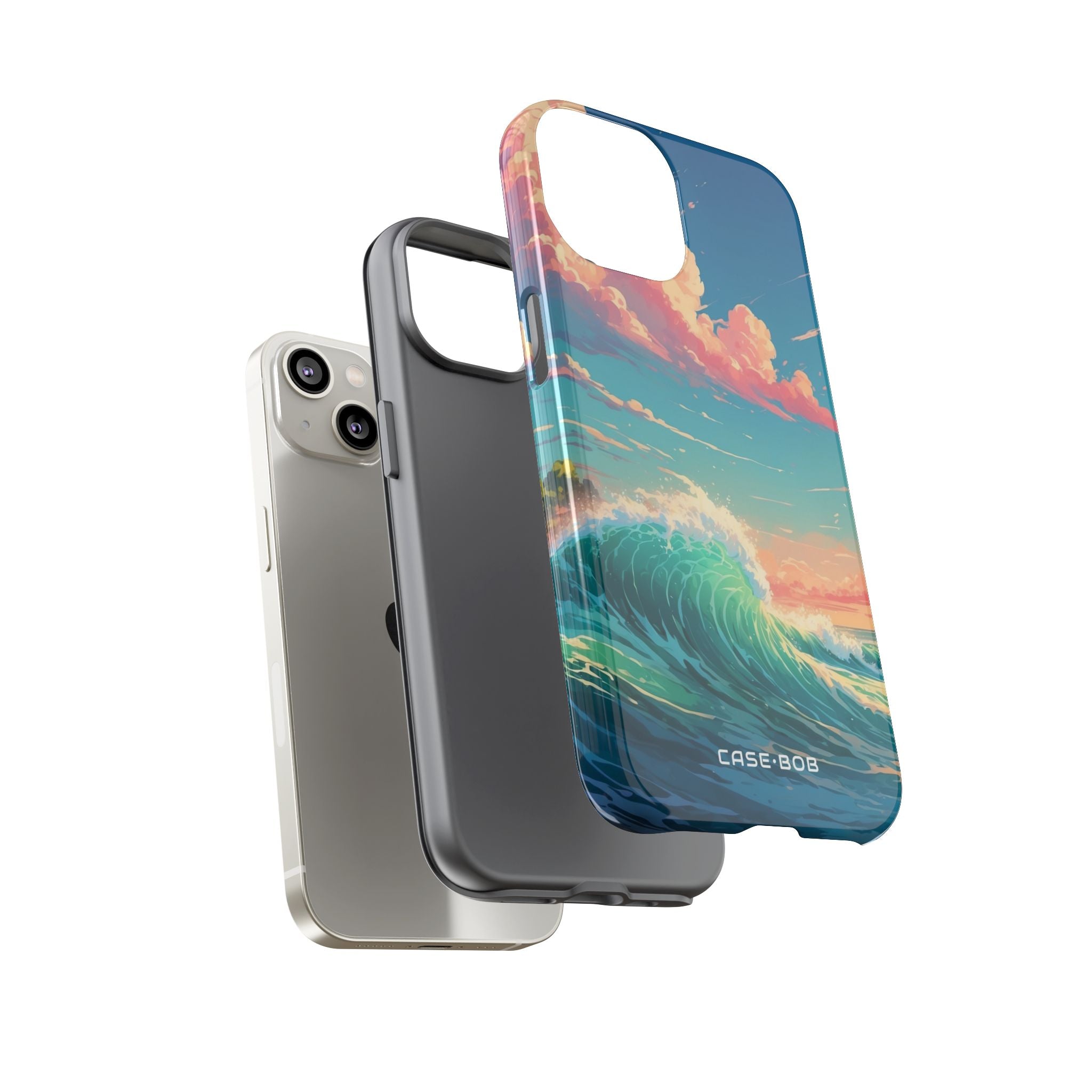 Turquoise Curl iPhone 14 Case - Tough