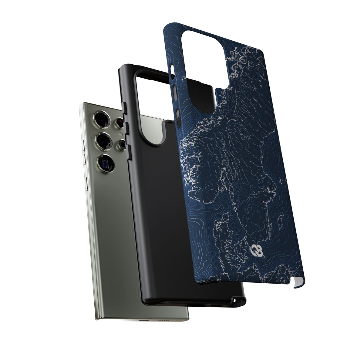 Nordic Contour Chart · Tough Phone Case for Samsung · Blue