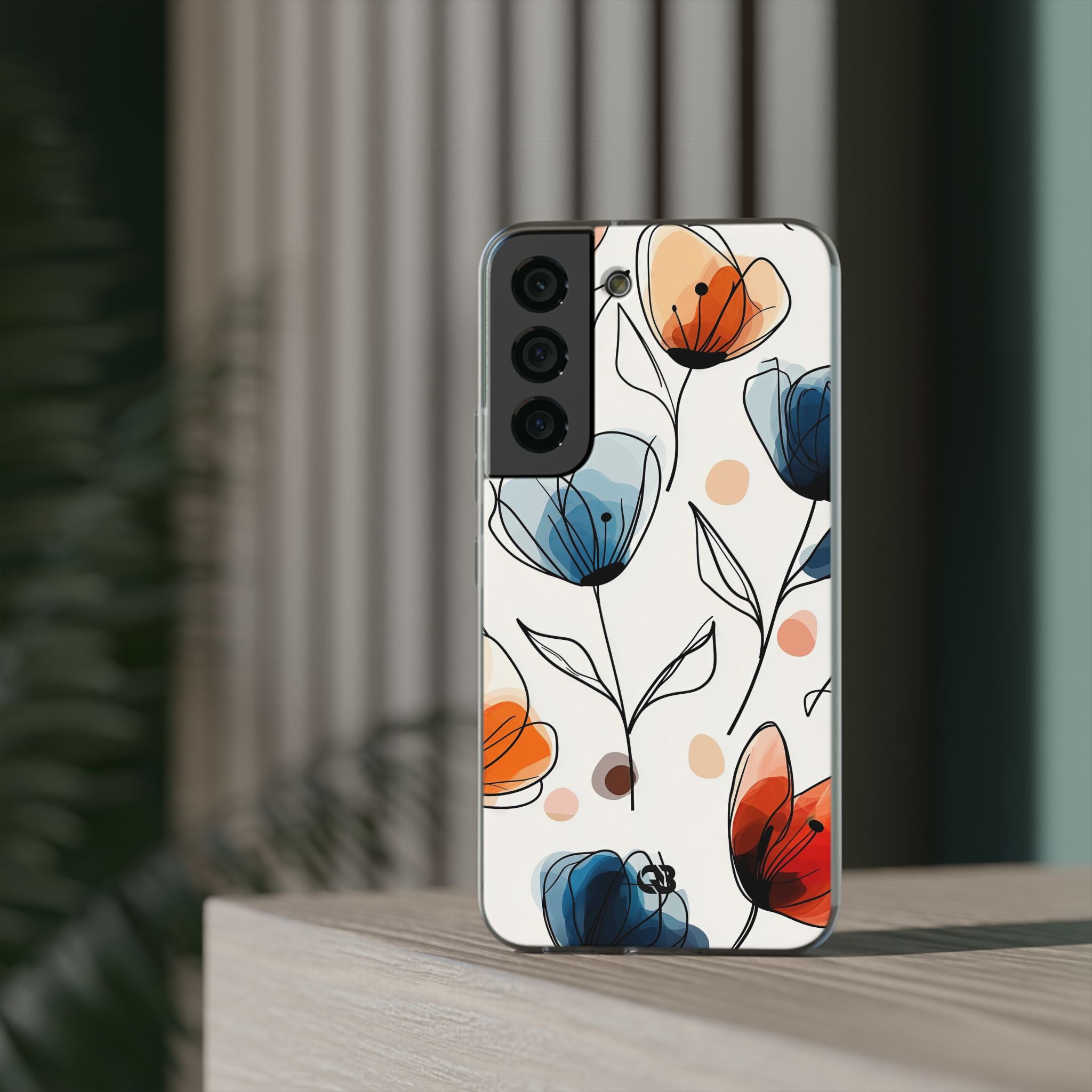 Ink Watercolor Tulips · Soft Custodia per Samsung