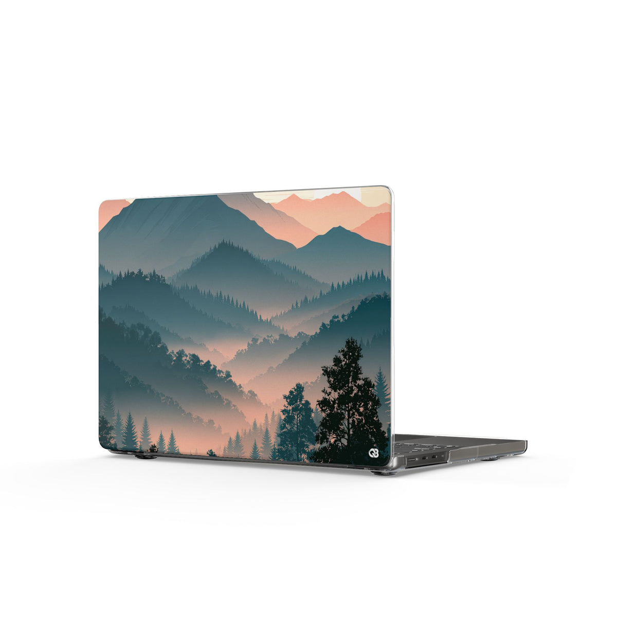 Misty Pine Summit · Clear Hard Case for MacBook · Green