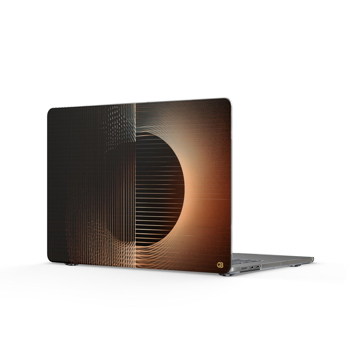 Amber Meridian · Clear Hard Case for MacBook · Black