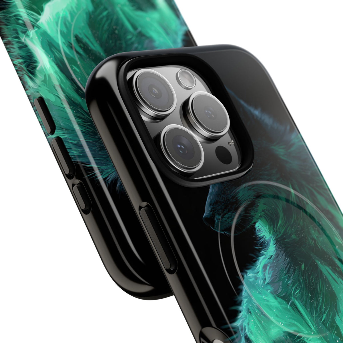 Nordic Aurora Fox · Tough 2.0 Magnetic Phone Case for iPhone · Teal