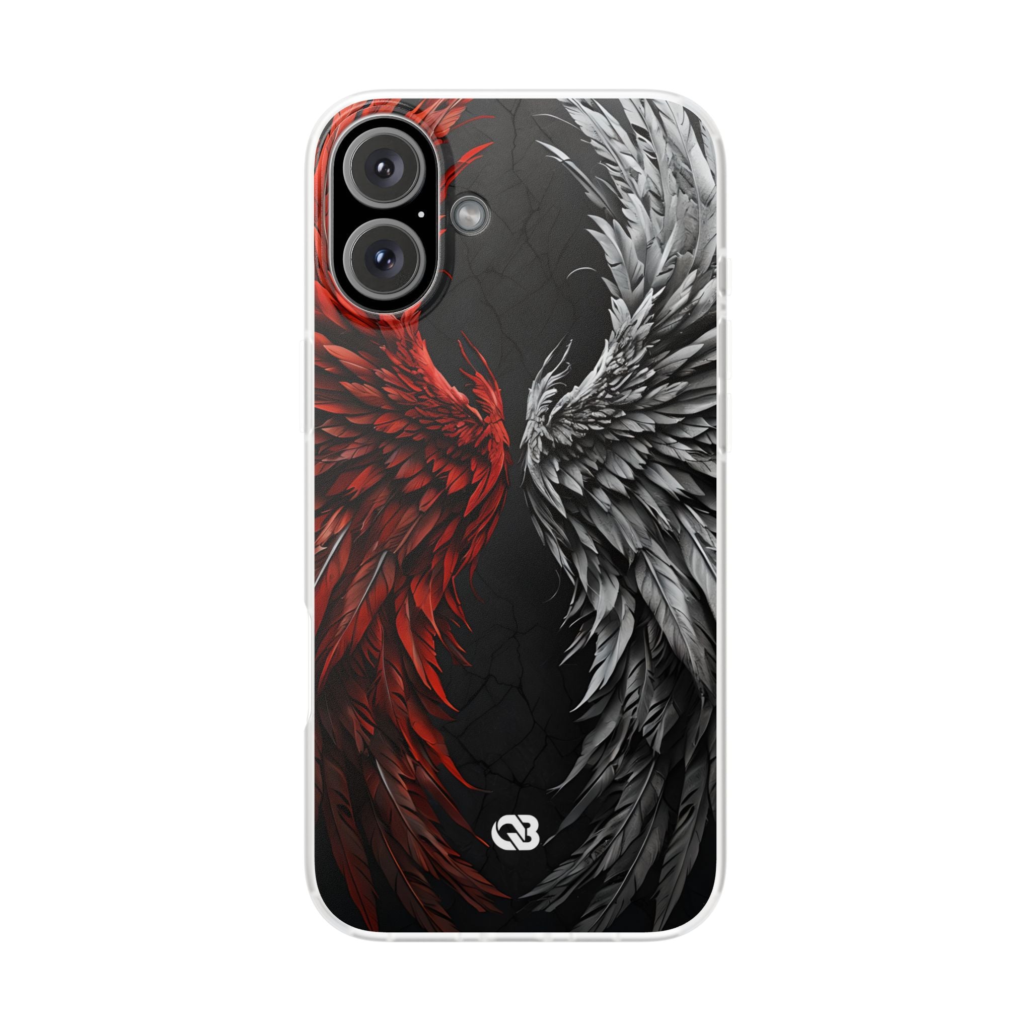 Split Crimson Wing · Soft Phone Case for iPhone