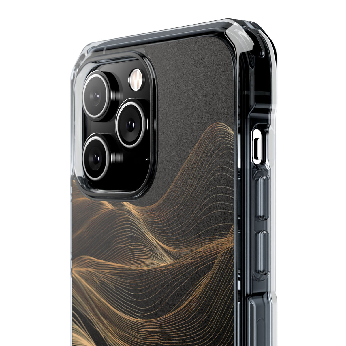 Black Impact MagSafe Phone Case for iPhone - Copper Topo Ridge
