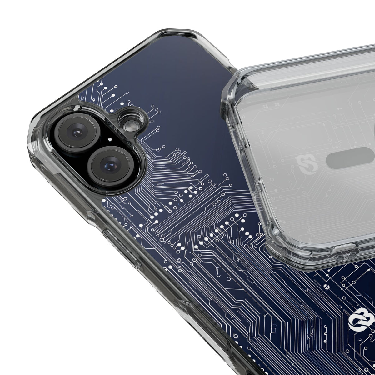 Blue Impact MagSafe Phone Case for iPhone - Cobalt Data Stream