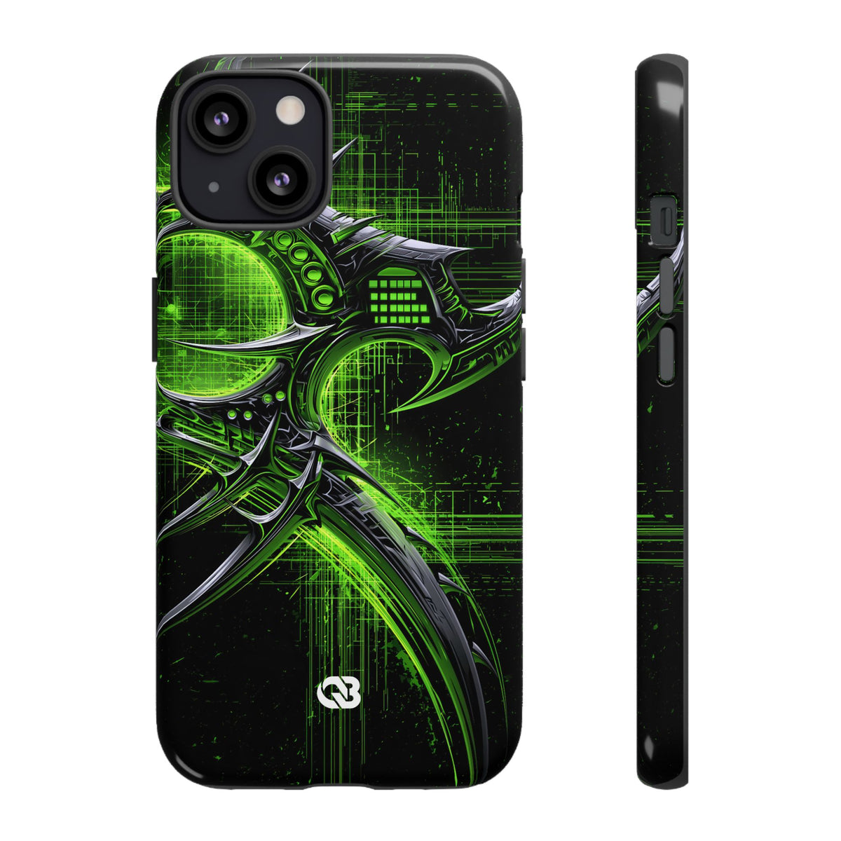 Cyber Sigil Grid · Tough Phone Case for iPhone · Green