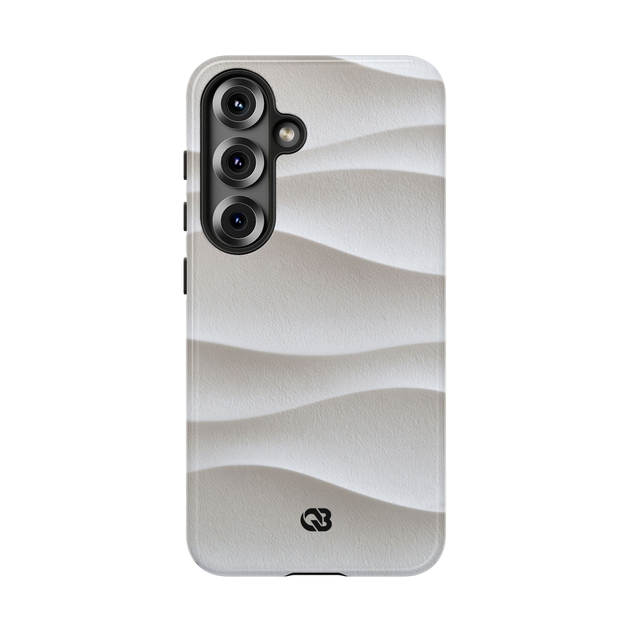 White Tough Phone Case for Samsung - Arctic Flow Ridges