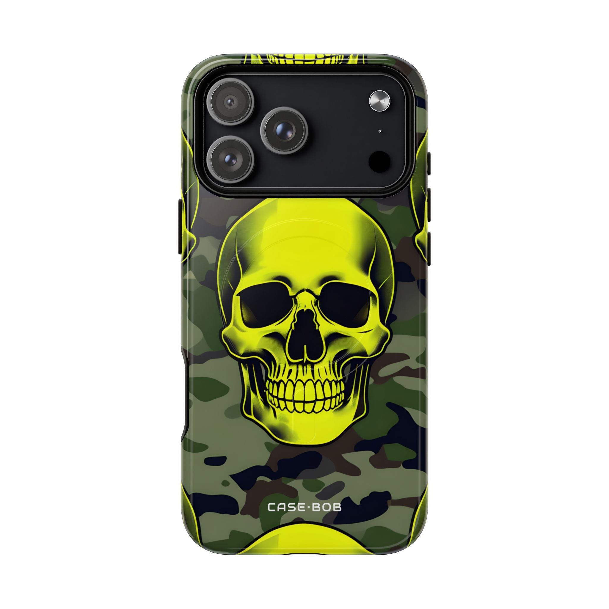 Neon Skull Camo iPhone 17 Pro Max Case - Tough+ - CASE•BOB