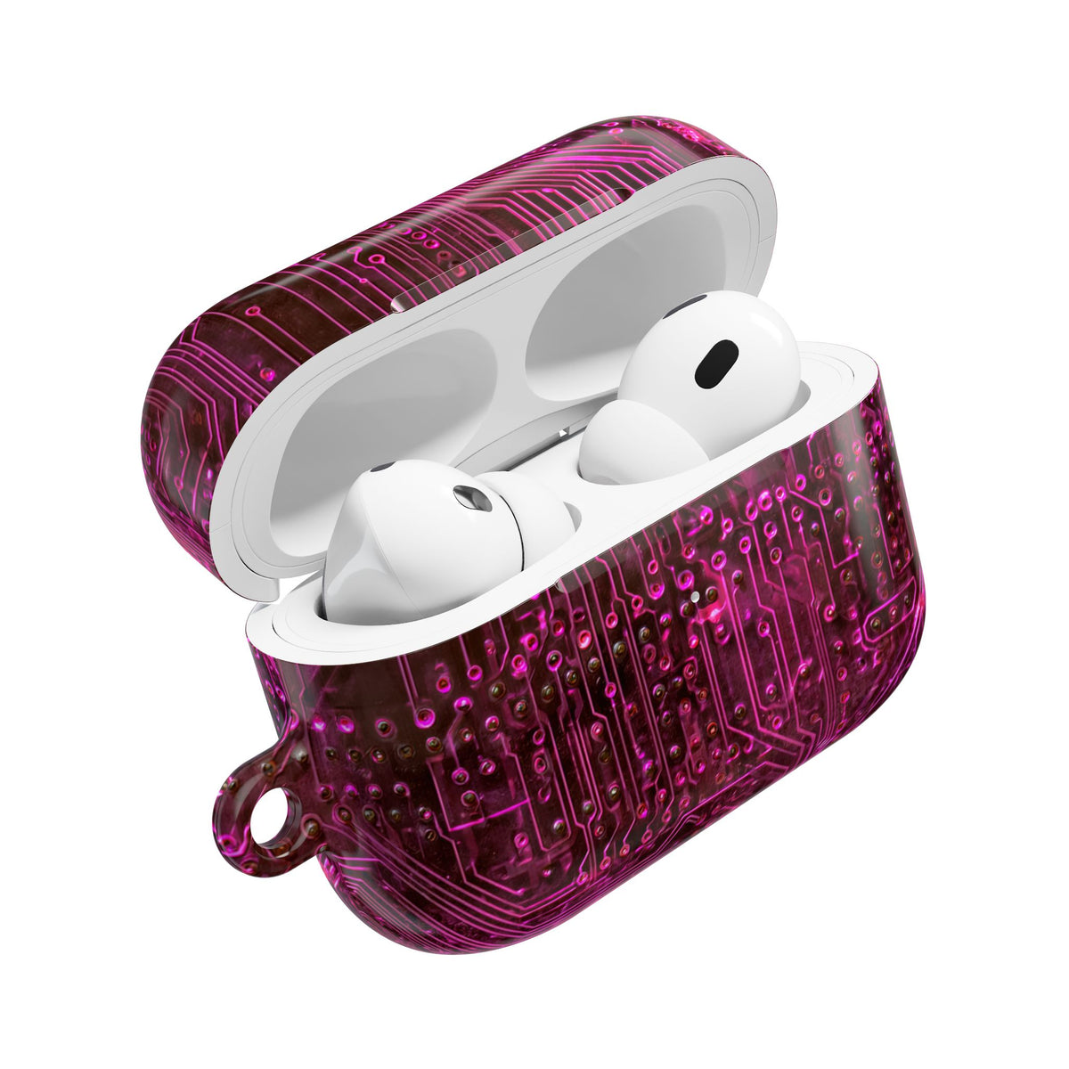 Magenta Circuit Trace · Hard Case for AirPods & AirPods Pro · Pink