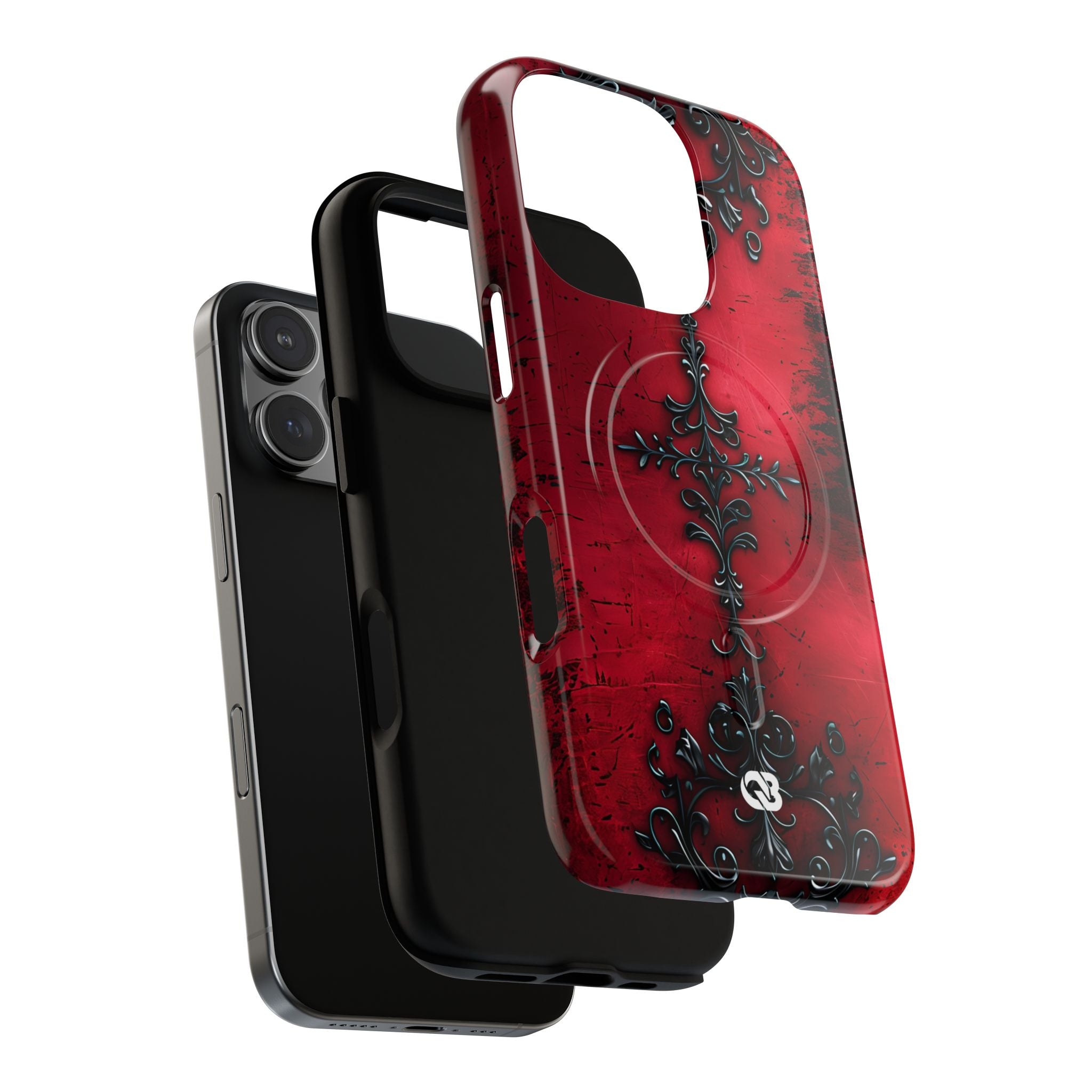 Crimson Gothic Filigree · Tough+ Coque de téléphone pour iPhone · MagSafe