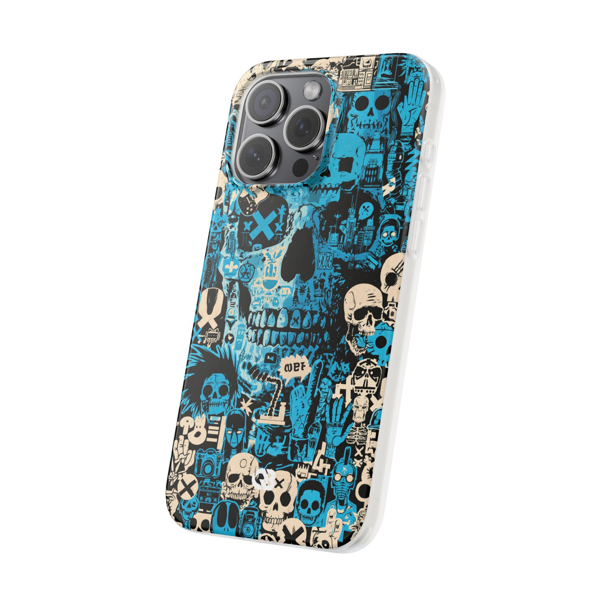 Electric Skull Graffiti · Lite Phone Case for iPhone · Blue