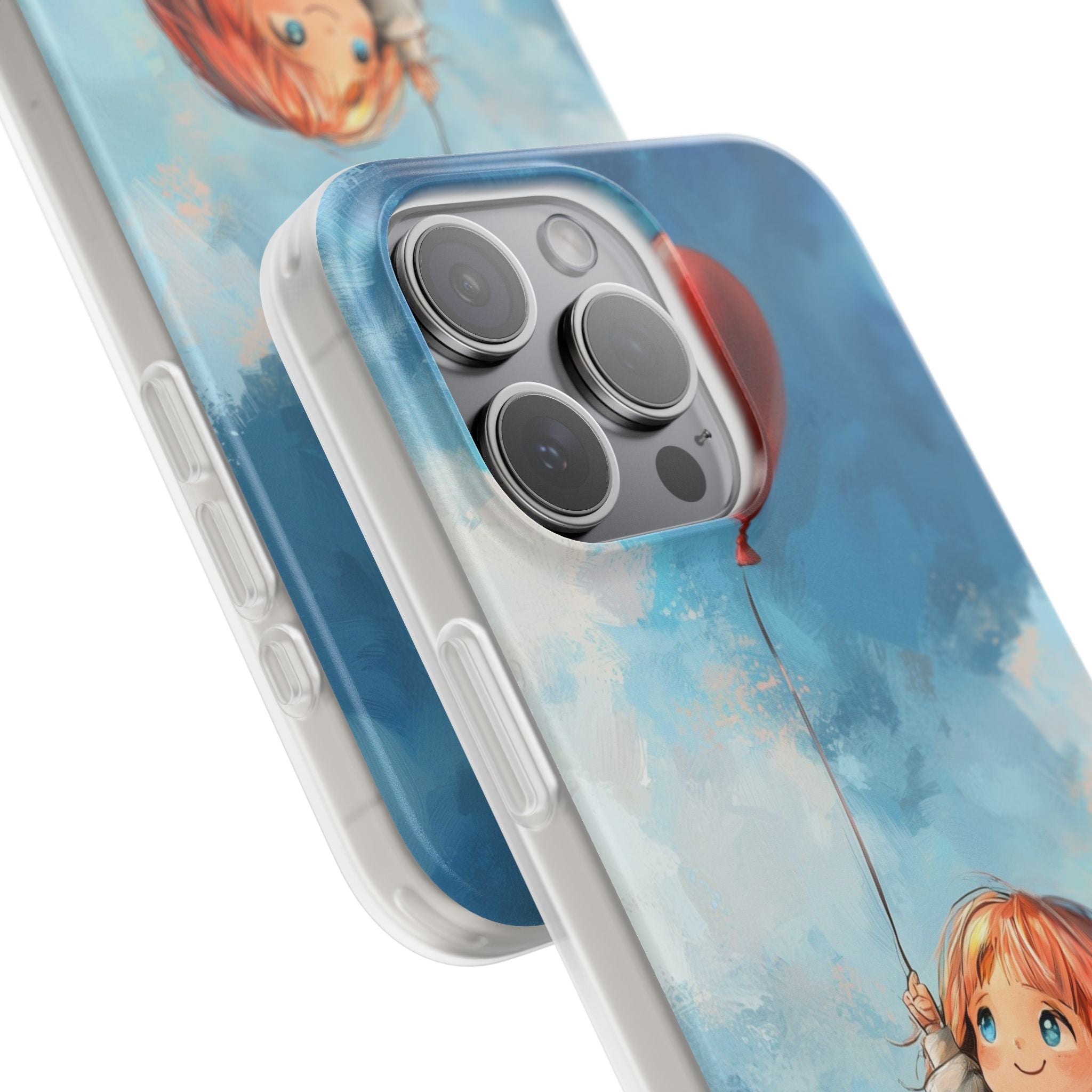 Crimson Heart Sky · Soft Coque de téléphone pour iPhone