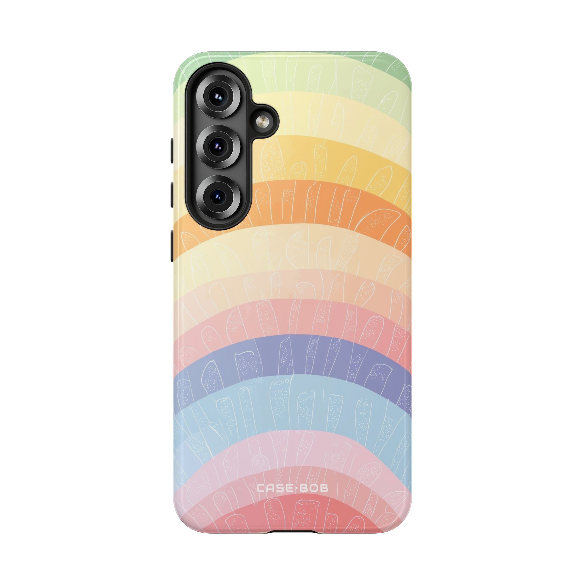 Pastell Regenbogen Bänder Samsung S25 Plus Case - Tough