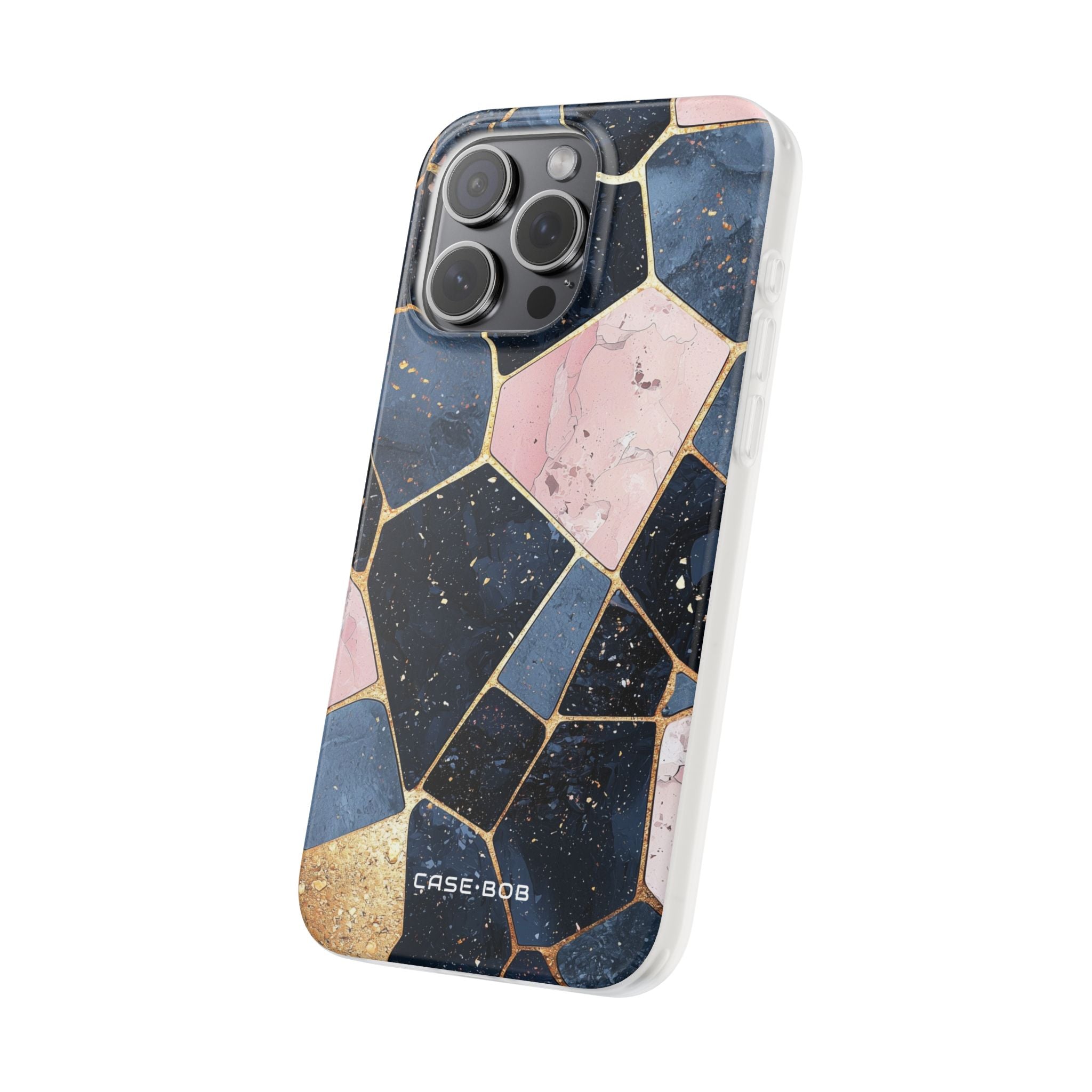Golden Mosaic iPhone 15 Pro Max Case - Soft