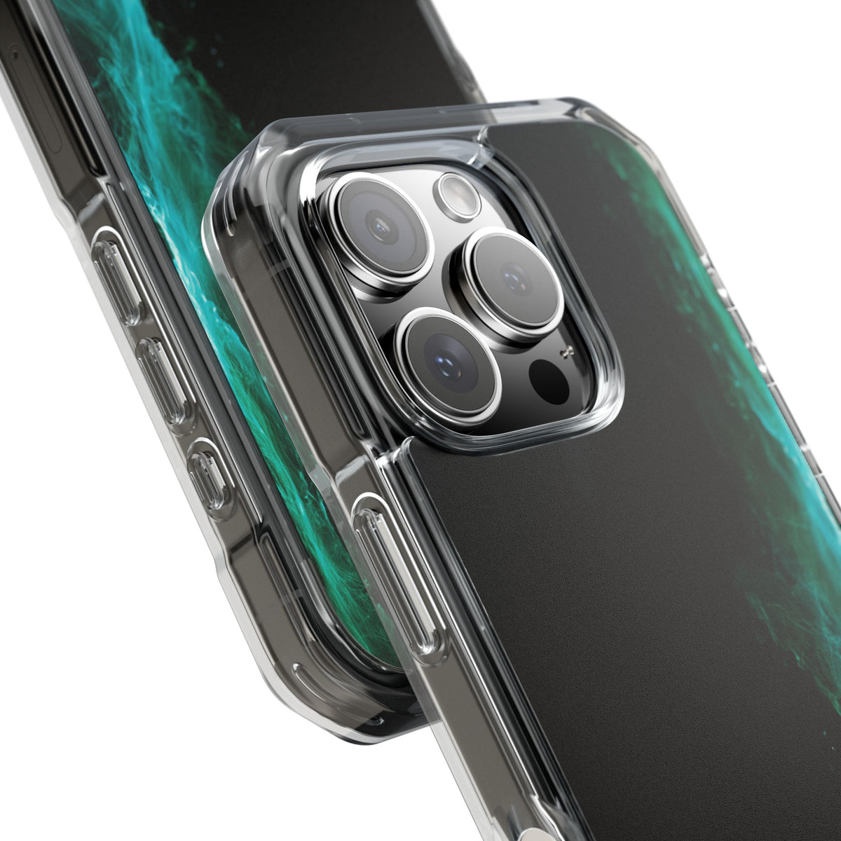 Luminous Plume · Clear Impact Magnetic Phone Case for iPhone · Teal