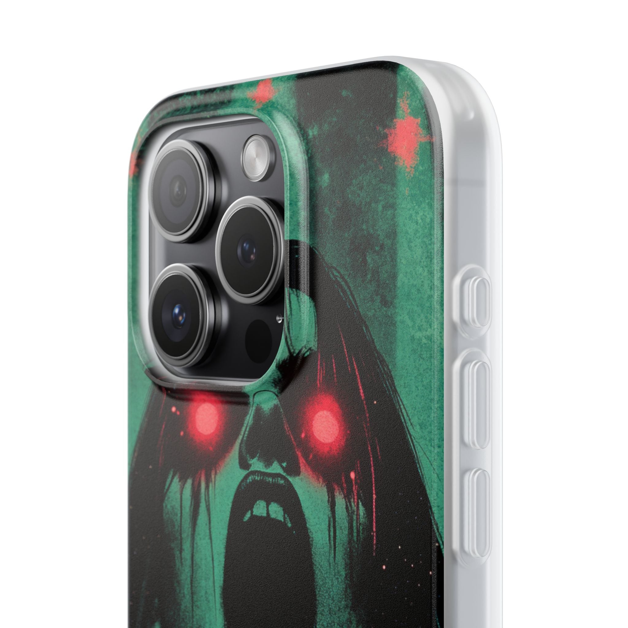 Crimson Emerald Scream · Soft Phone Case for iPhone
