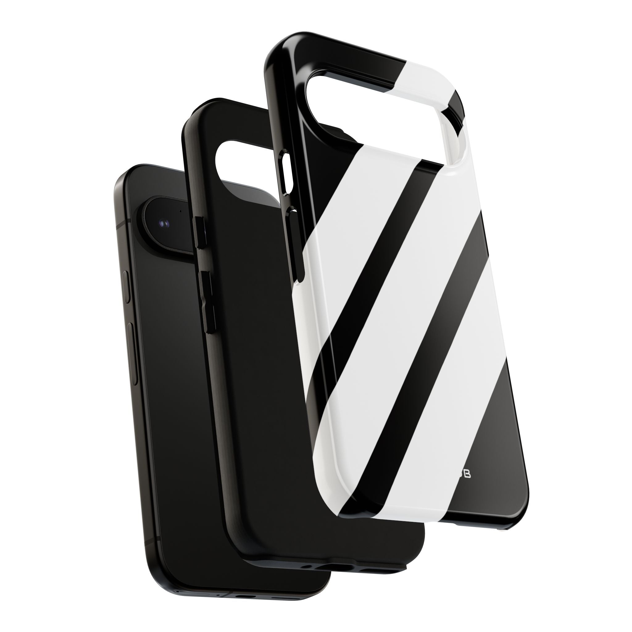 Diagonal Bands Noir Google Pixel 9 Pro Case - Tough