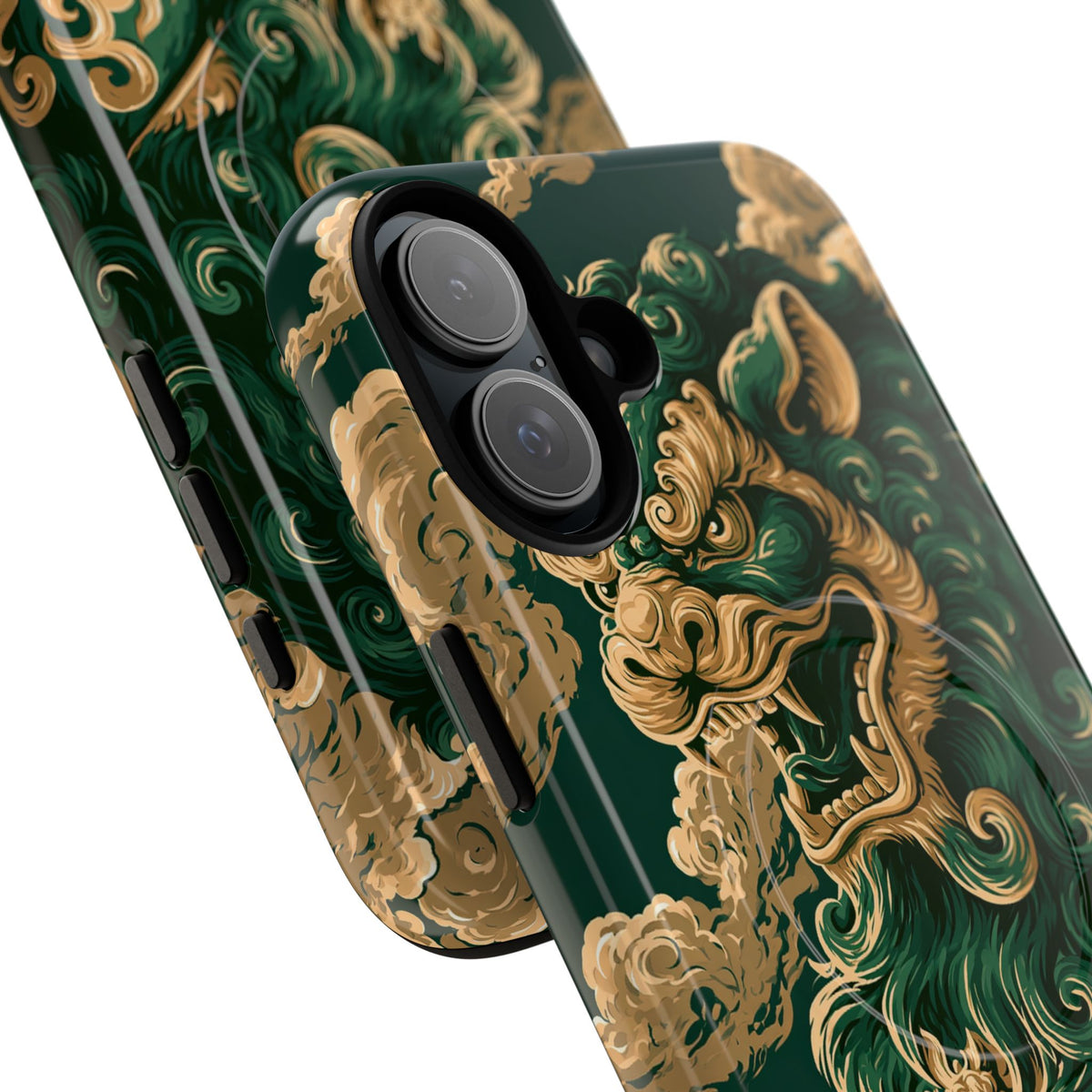 Imperial Guardian Lion · Tough 2.0 Magnetic Phone Case for iPhone · Green