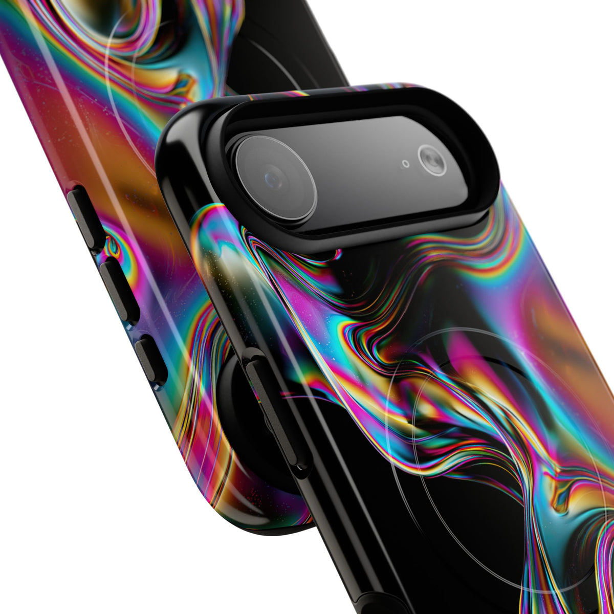 Purple Tough 2.0 Magsafe Phone Case for iPhone - Liquid Neon Chrome