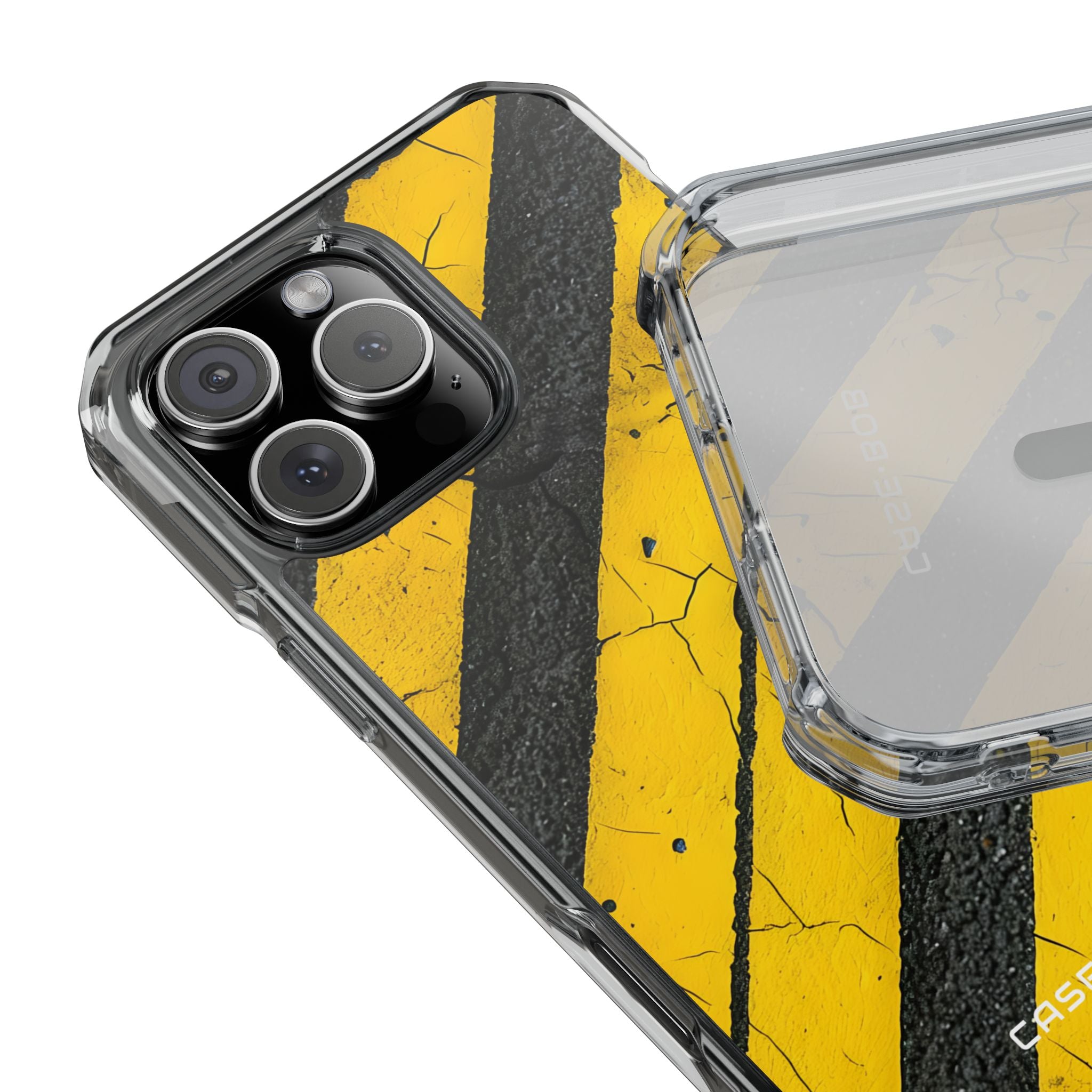 Yellow Stripe Distress iPhone 16 Pro Max Case - Impact